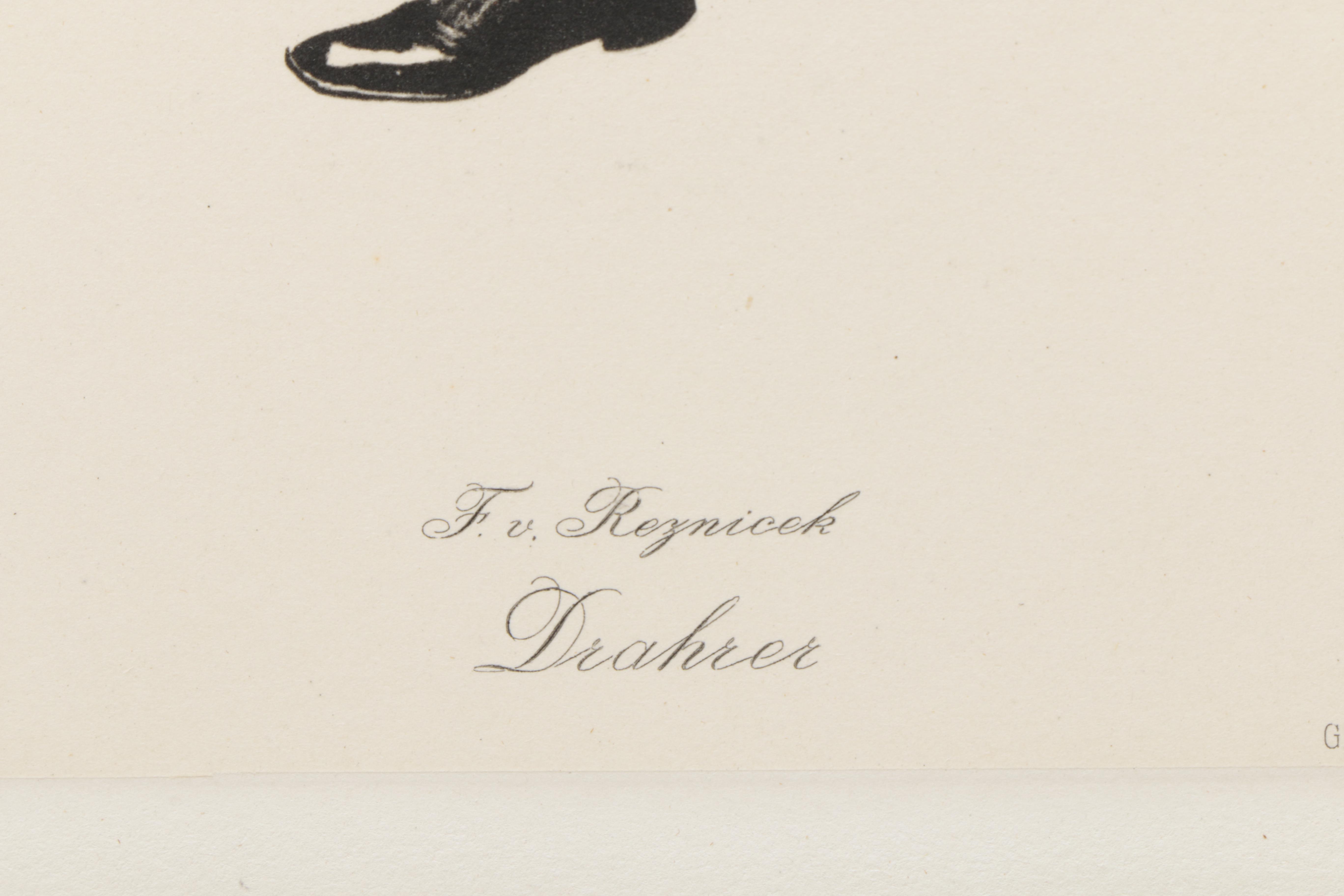 Hand-Colored Copperplate Engravings After Ferdinand von Řezníček's "Sechs Tanzbilder"