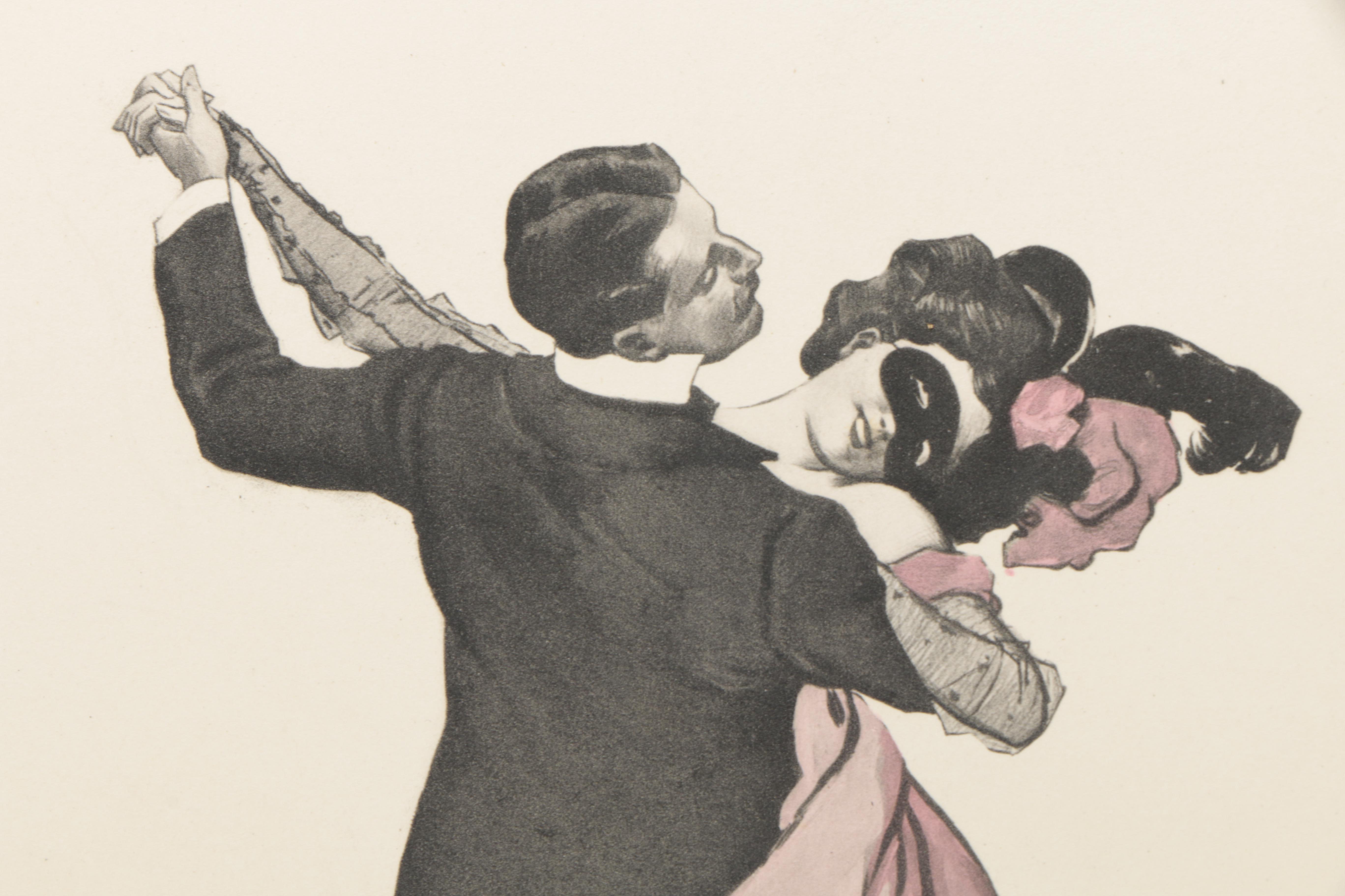 Hand-Colored Copperplate Engravings After Ferdinand von Řezníček's "Sechs Tanzbilder"