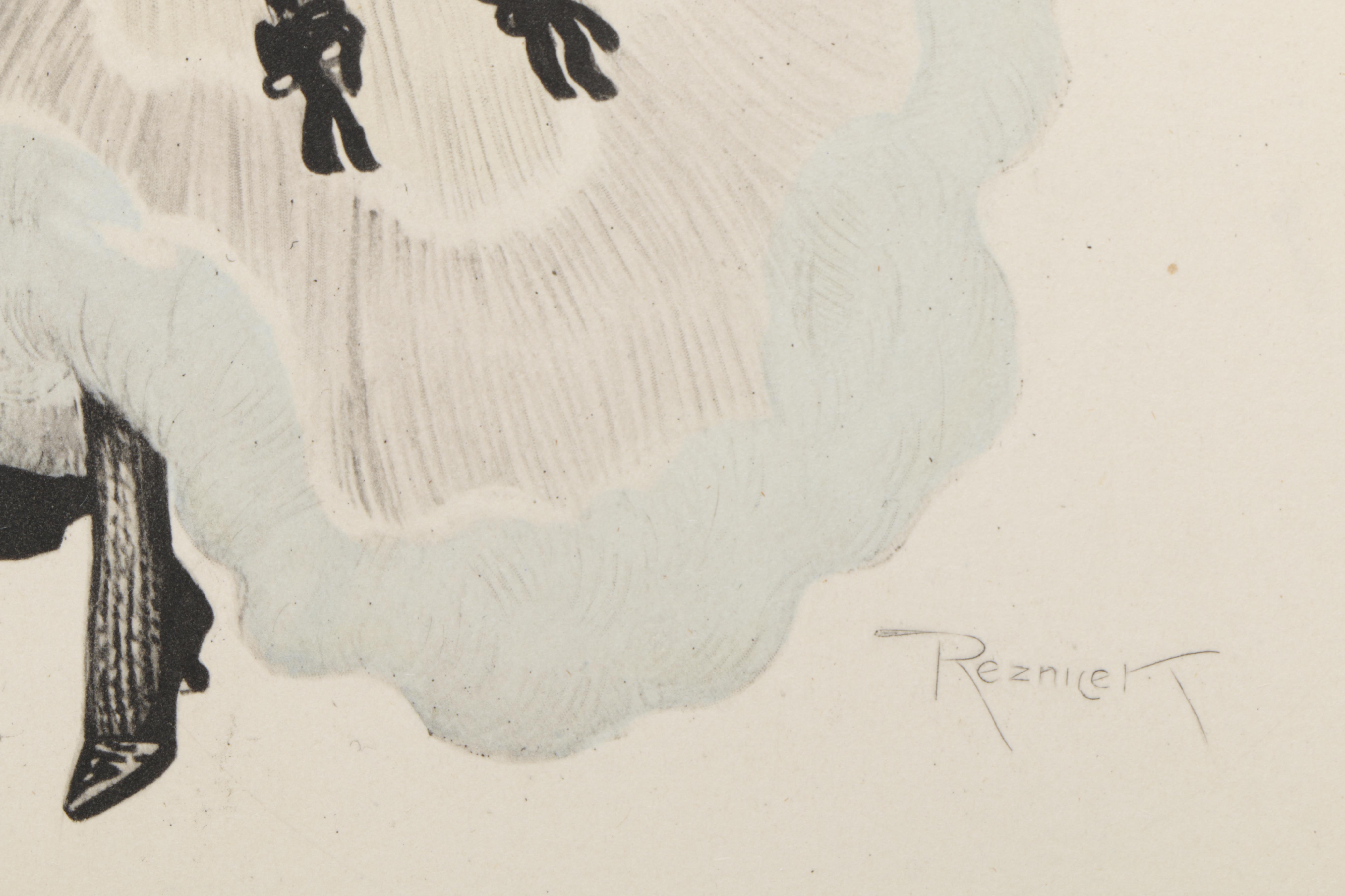 Hand-Colored Copperplate Engravings After Ferdinand von Řezníček's "Sechs Tanzbilder"