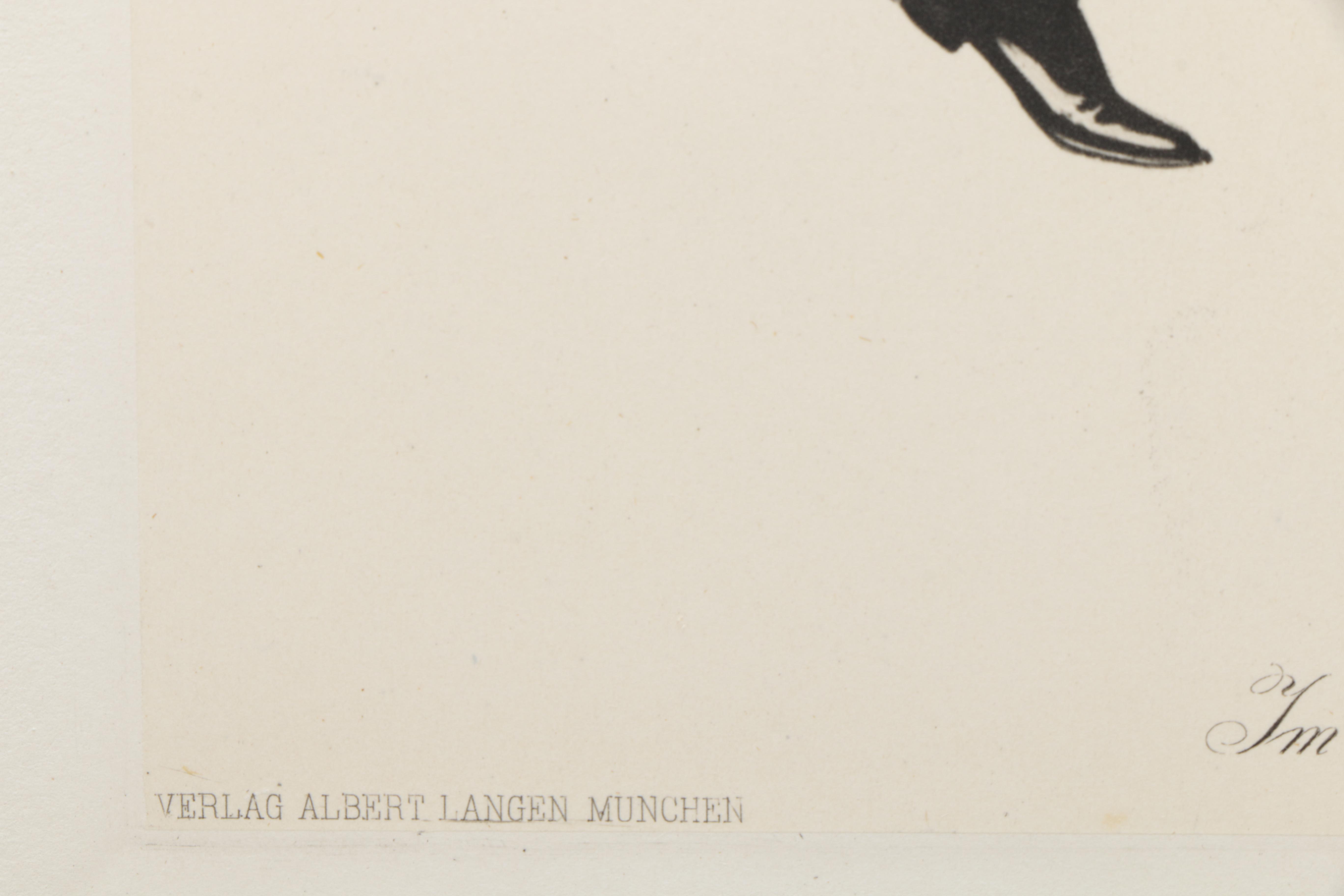 Hand-Colored Copperplate Engravings After Ferdinand von Řezníček's "Sechs Tanzbilder"