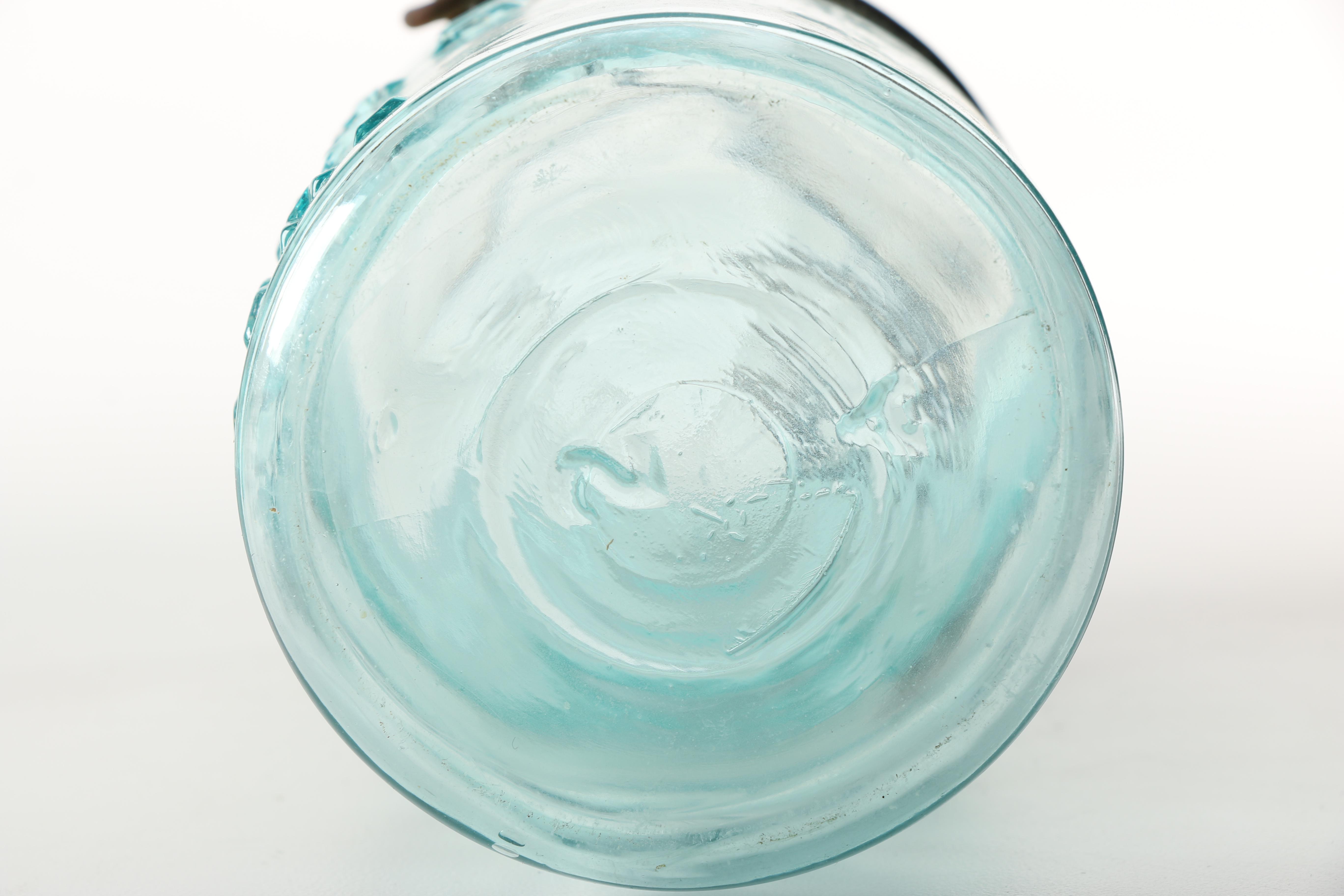Blue Glass Atlas Jars