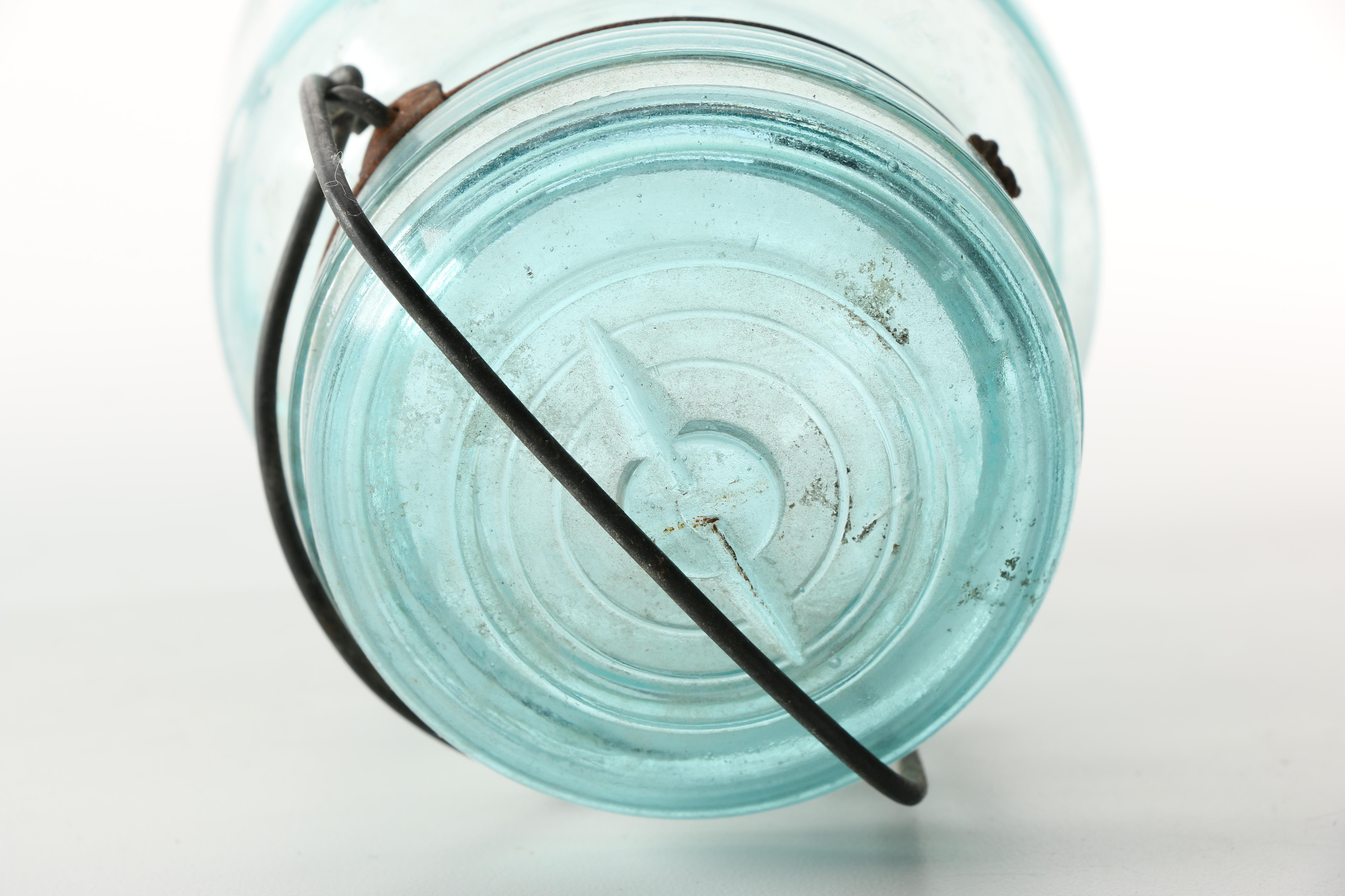 Blue Glass Atlas Jars