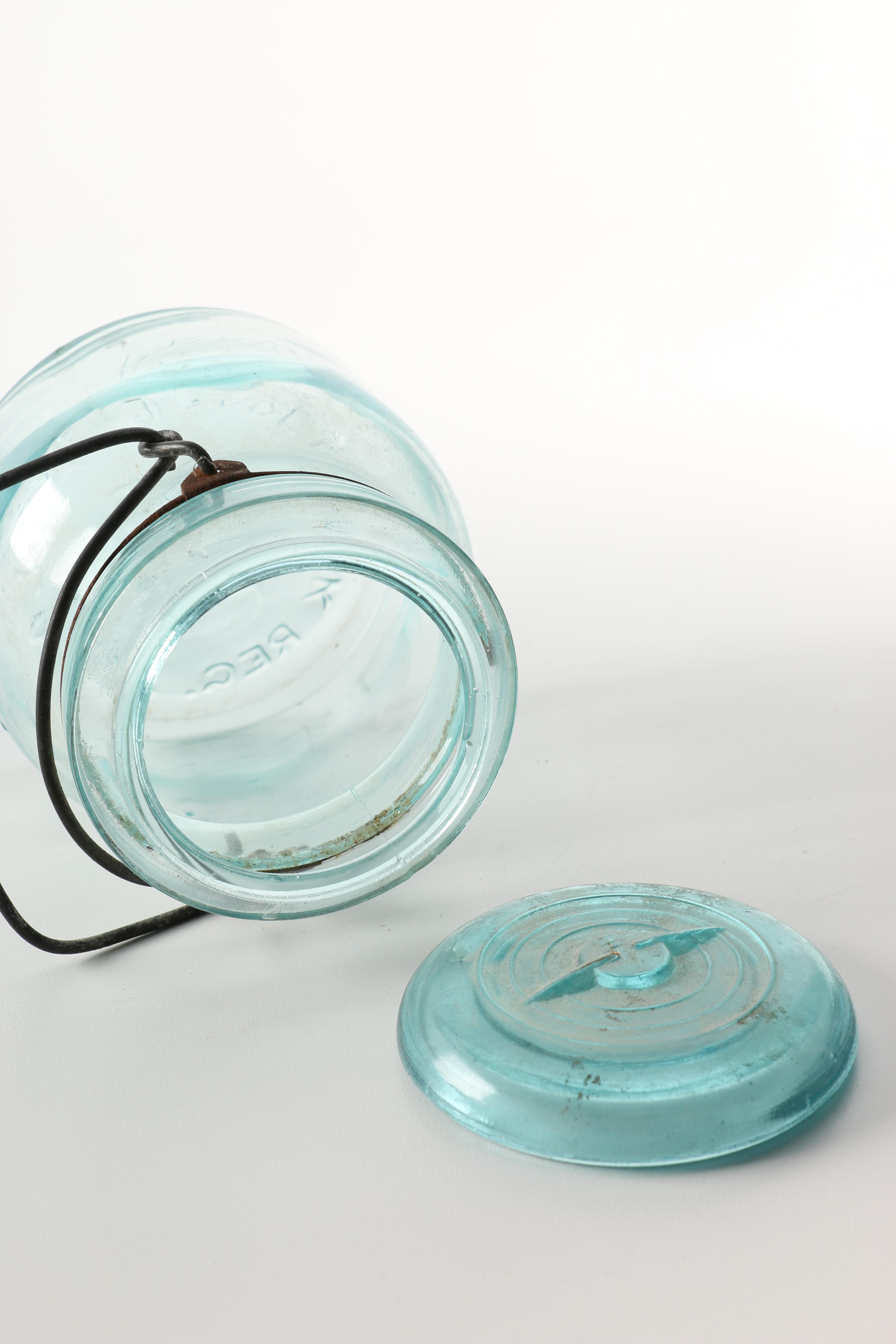 Blue Glass Atlas Jars