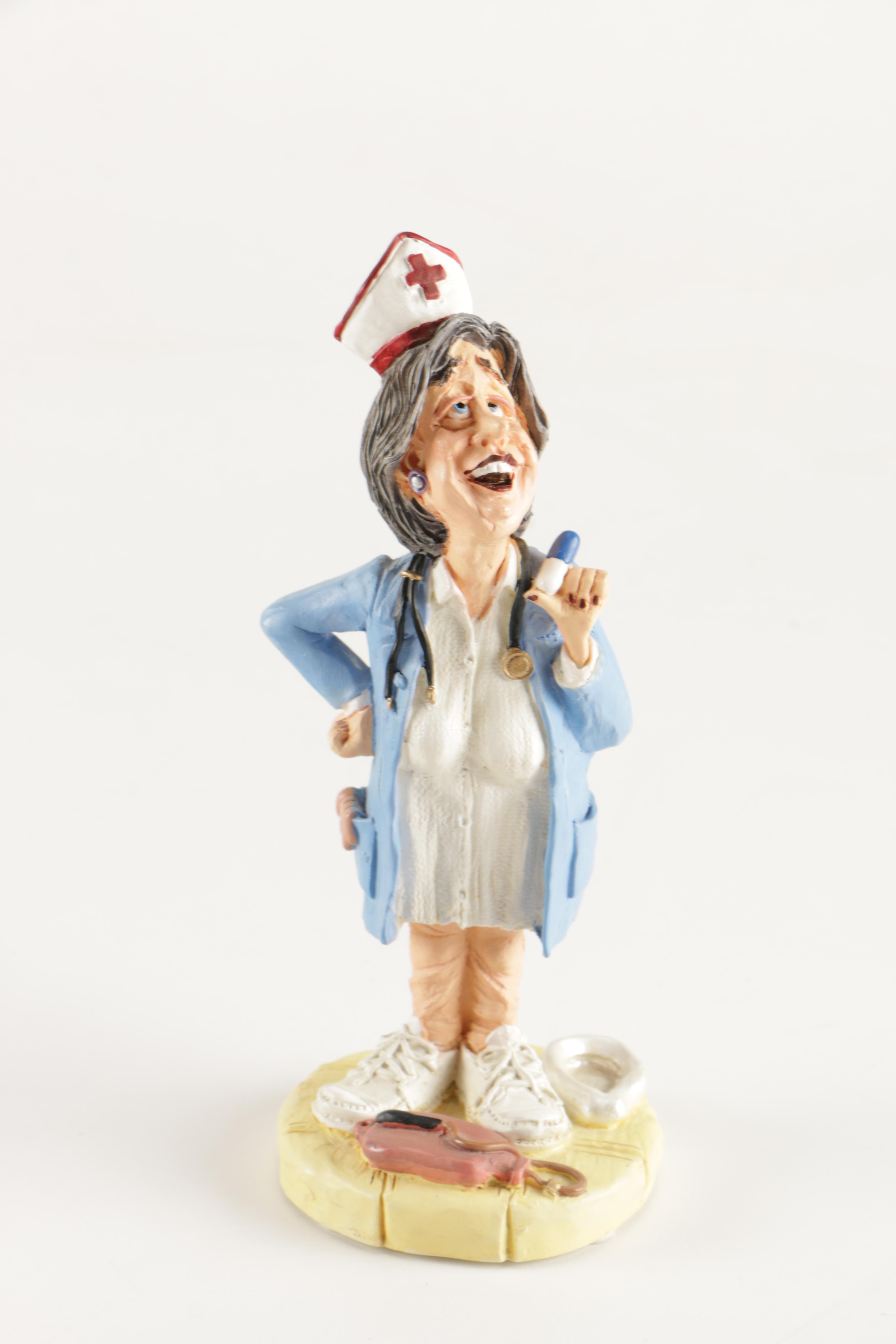 Two Nurse Themed Figurines