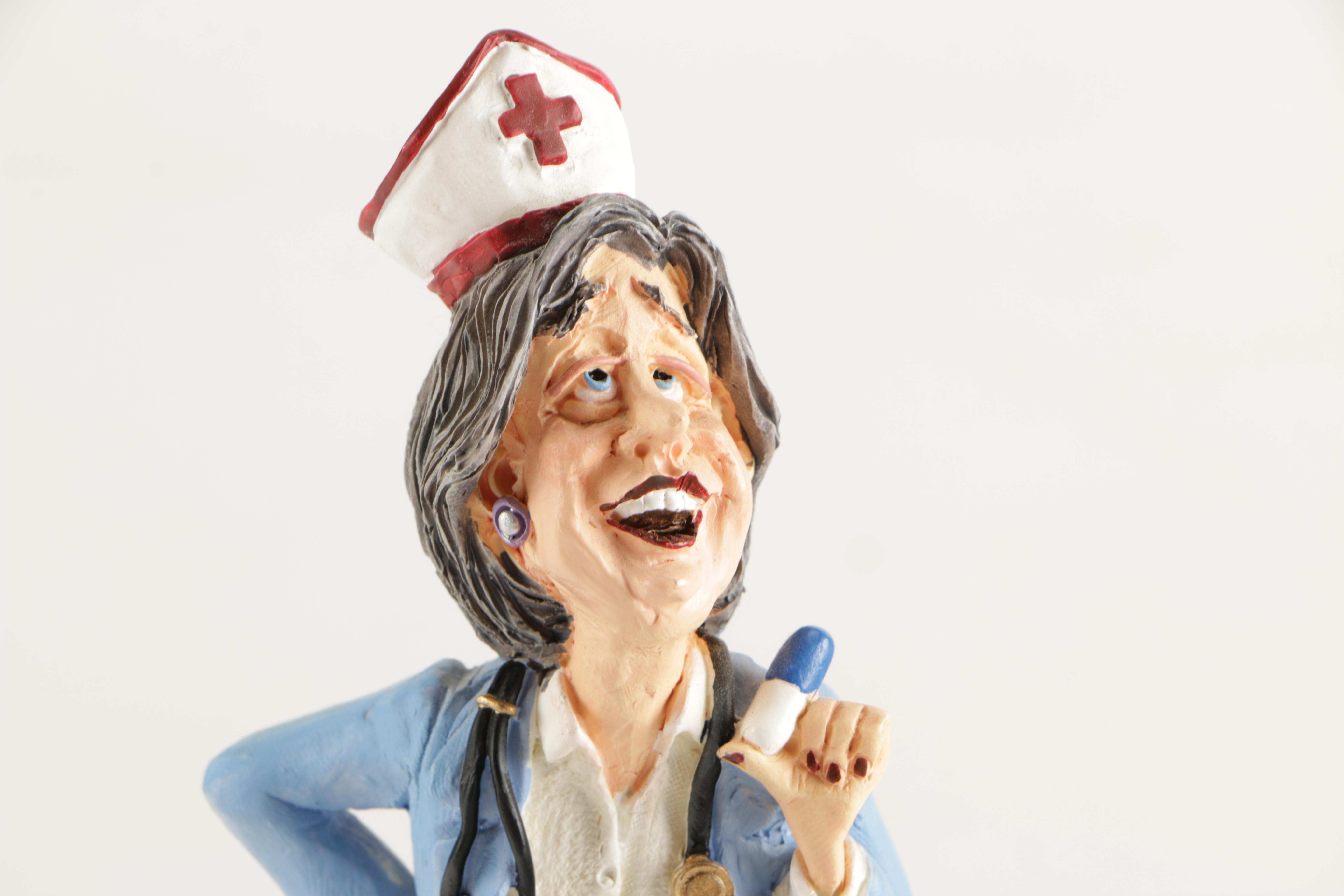 Two Nurse Themed Figurines