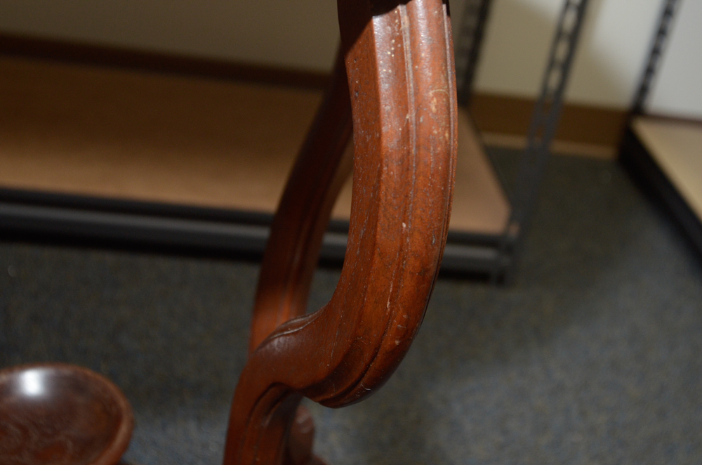 Victorian Style Marble Top Walnut Table
