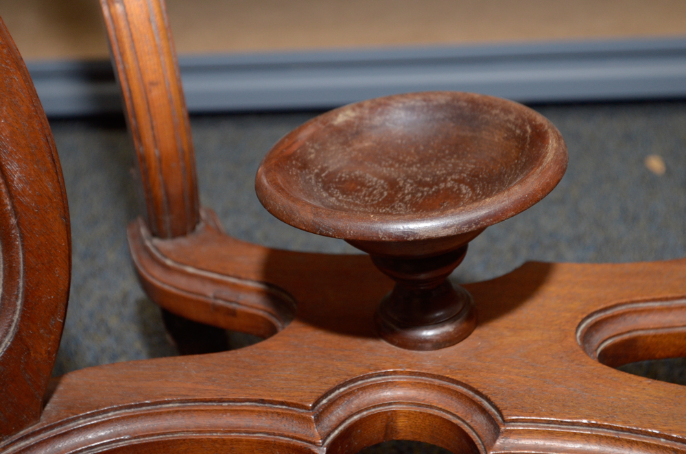 Victorian Style Marble Top Walnut Table