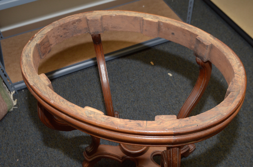 Victorian Style Marble Top Walnut Table