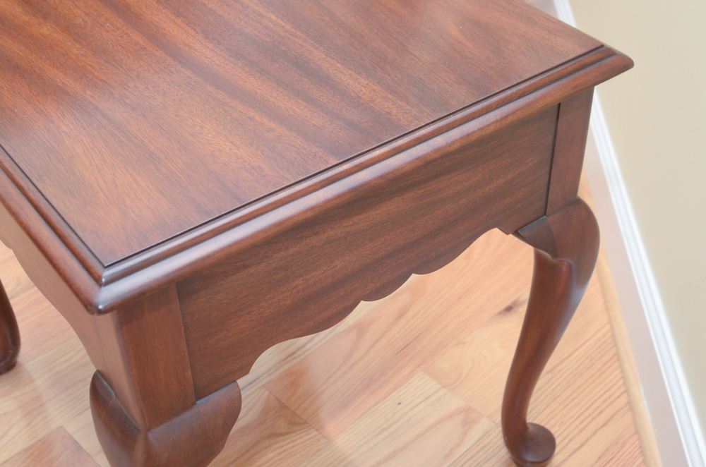 Henkel-Harris Queen Anne Style Mahogany Nightstands