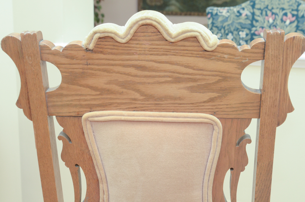 Victorian Eastlake Style Oak Parlor Chair