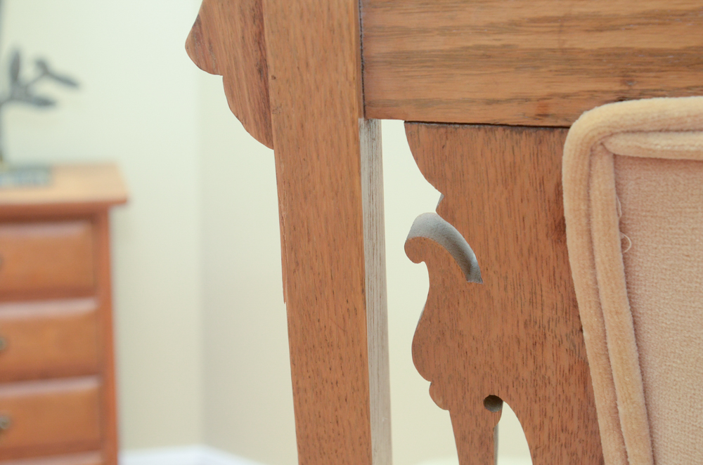 Victorian Eastlake Style Oak Parlor Chair