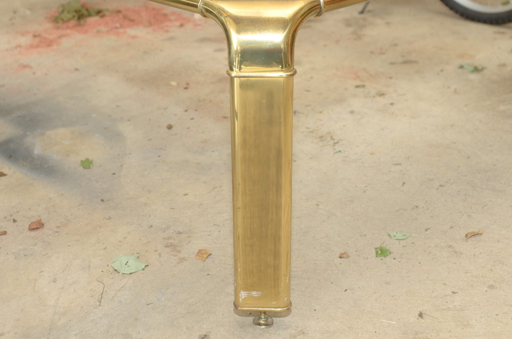Mid Century Modern Brass Waterfall Coffee Table by John Widdicomb