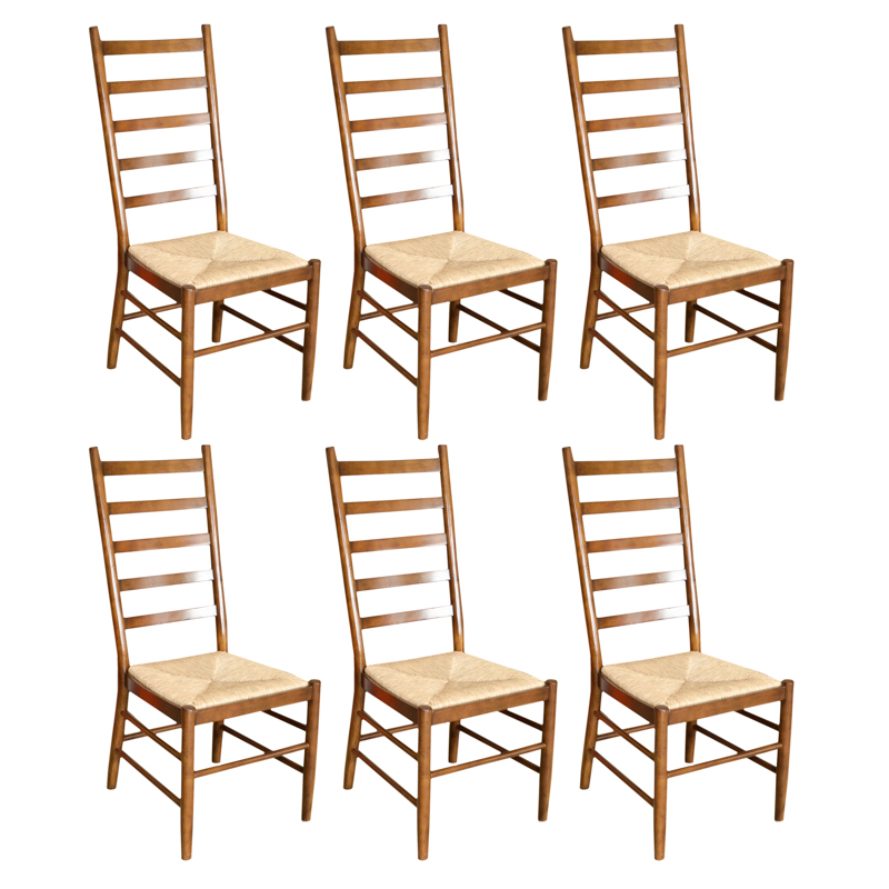 Rush-Seat Ladder Back Chairs