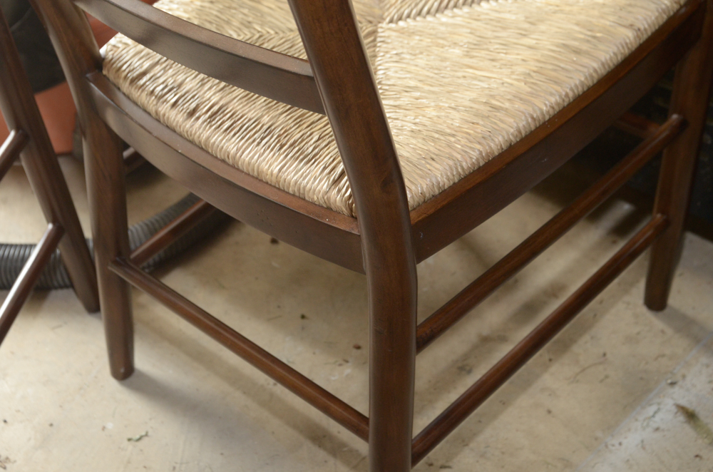 Rush-Seat Ladder Back Chairs