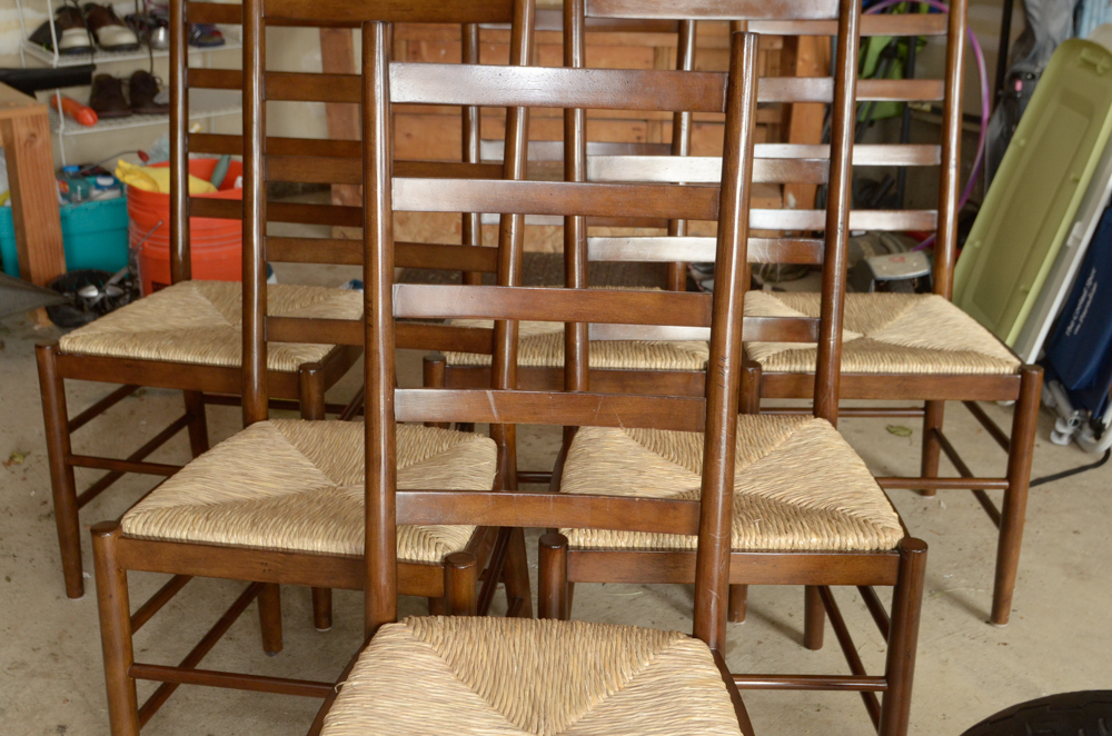 Rush-Seat Ladder Back Chairs