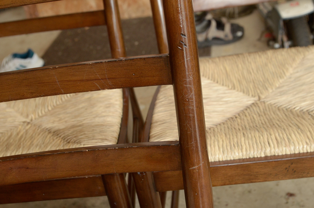 Rush-Seat Ladder Back Chairs