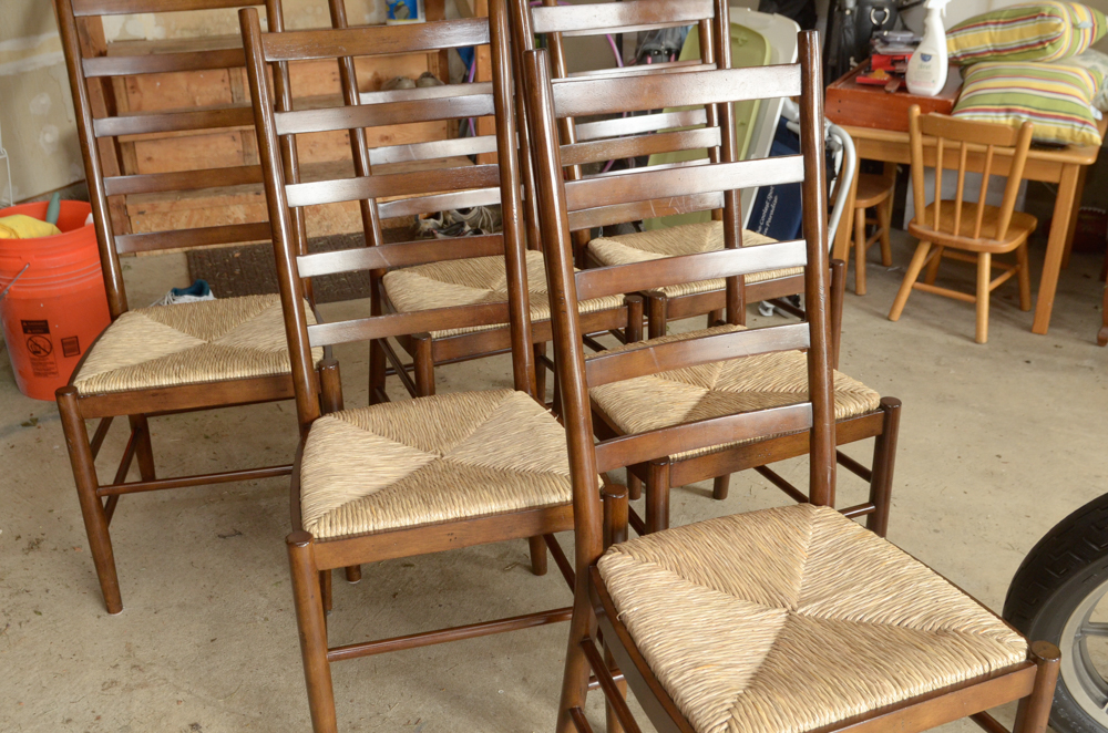 Rush-Seat Ladder Back Chairs