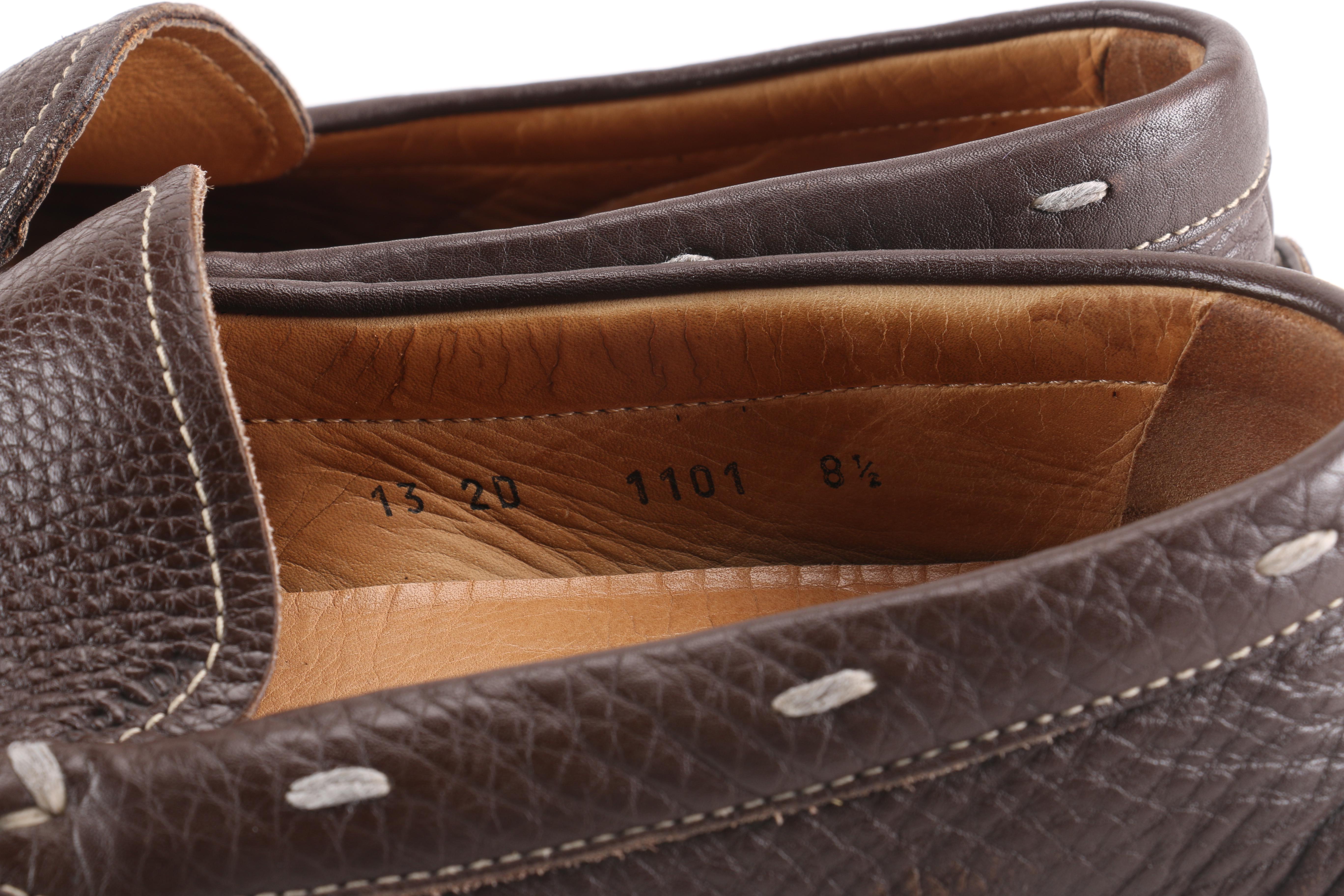 Men's Prada Brown Leather Driving Moccasins