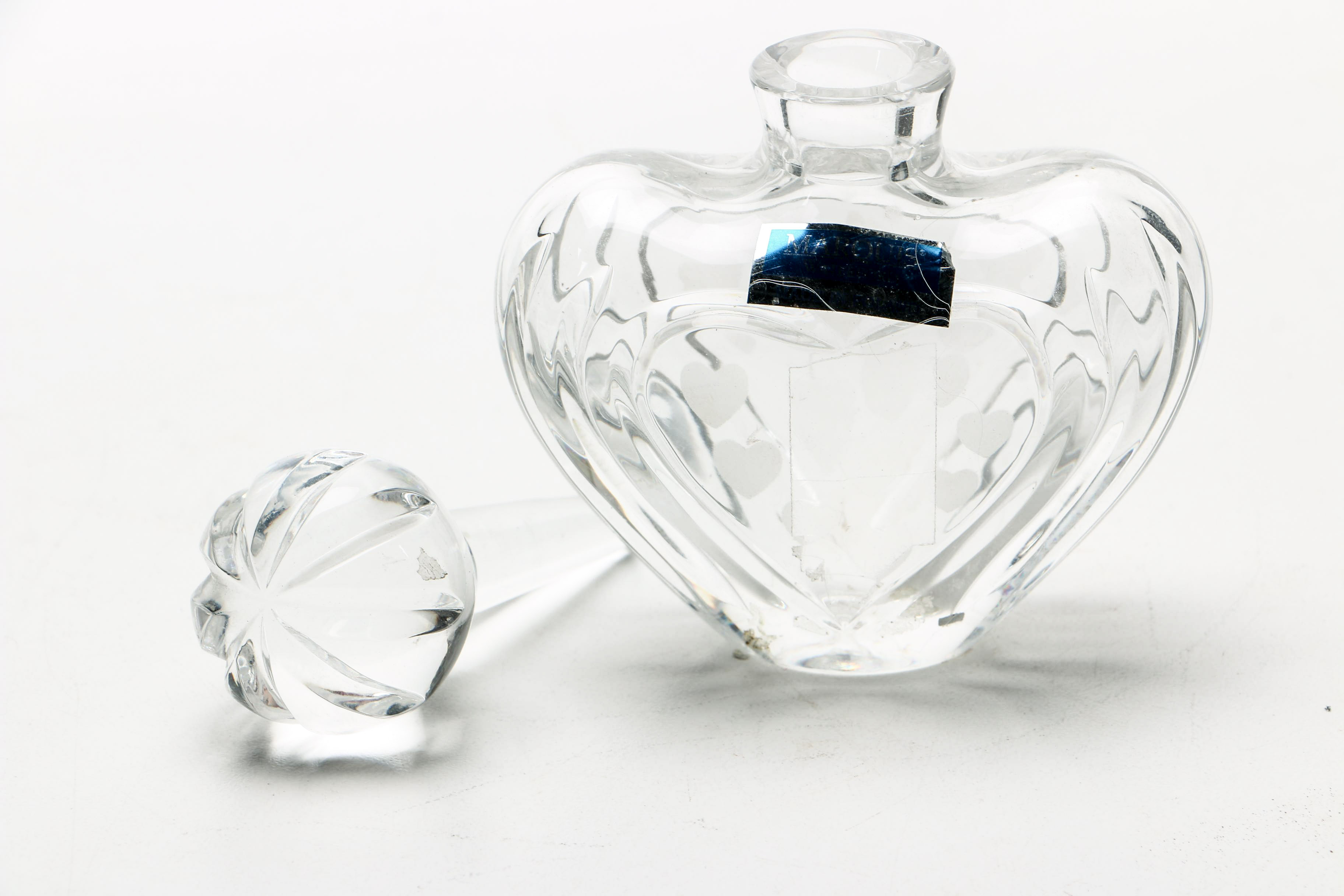 Marquis Waterford Heart-Form Crystal Perfume Bottle