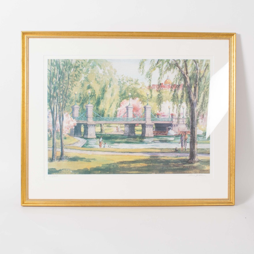 Signed Limited Edition Kevin J. Shea "Spring Garden" Offset Lithograph