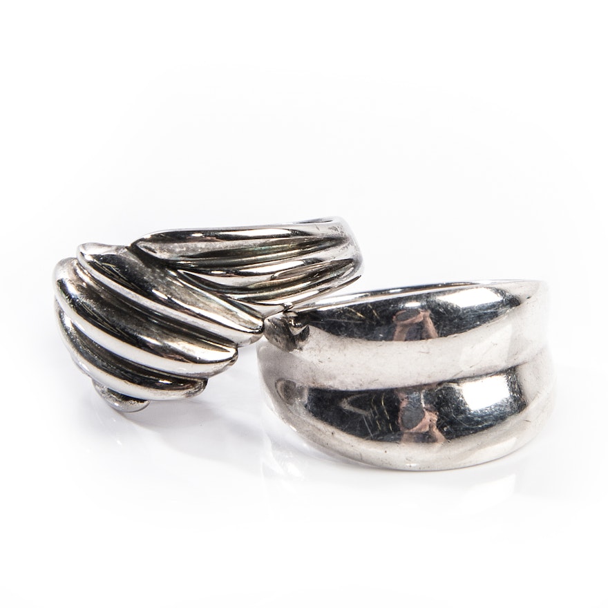 Sterling Silver "Ribbed" Rings