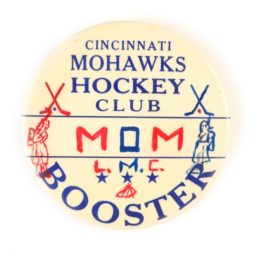 1950s Cincinnati Mohawks Hockey Booster's Pin