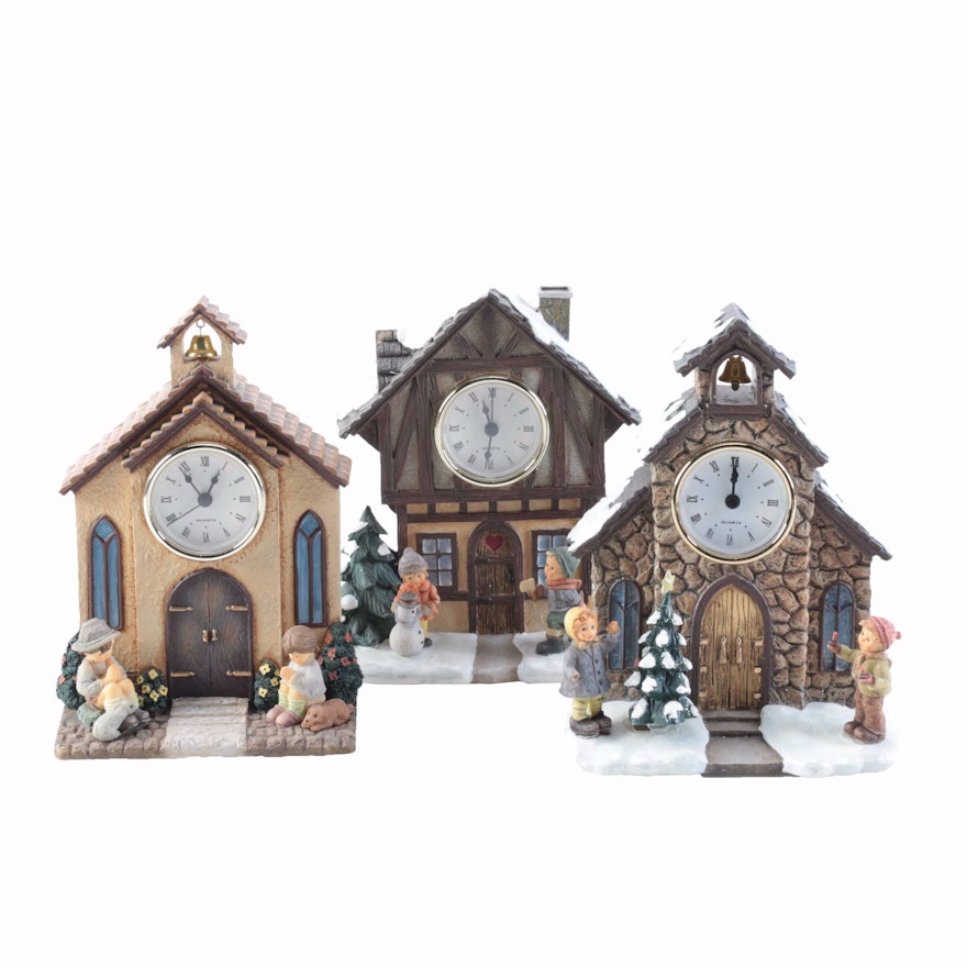 Collection of Three Berta Hummel Clocks