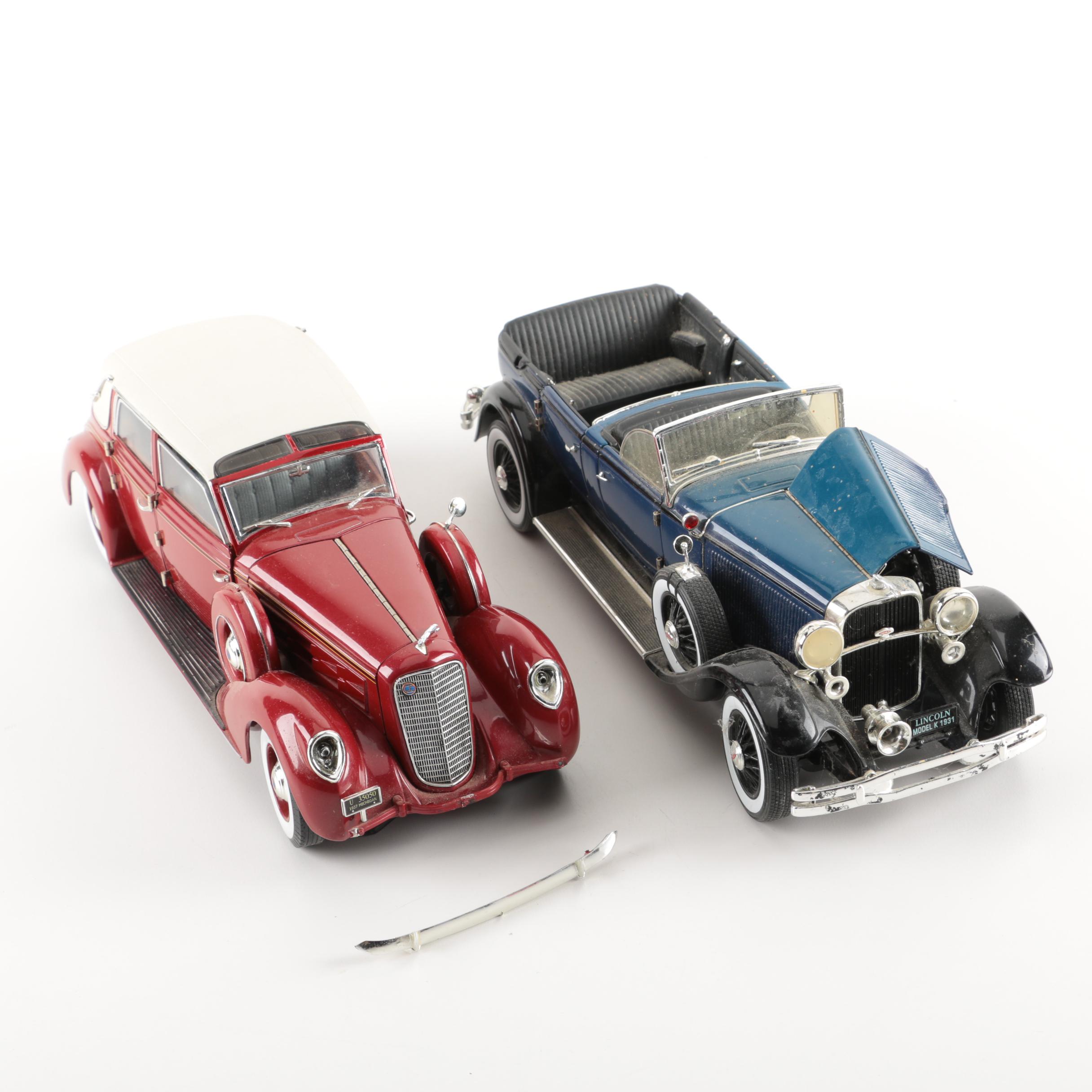 1:18 Scale Die-Cast Replica Classic Lincoln Cars