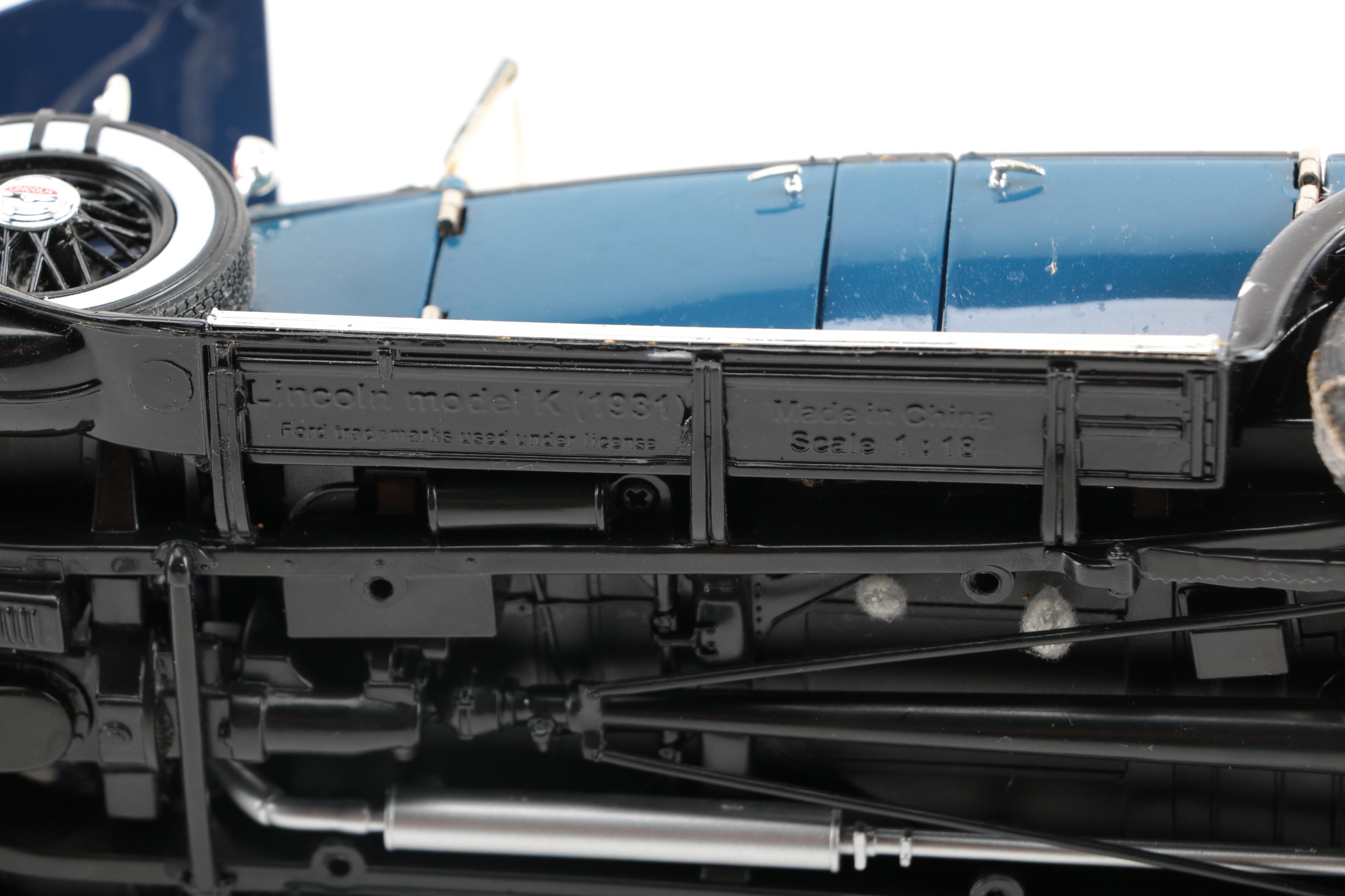 1:18 Scale Die-Cast Replica Classic Lincoln Cars