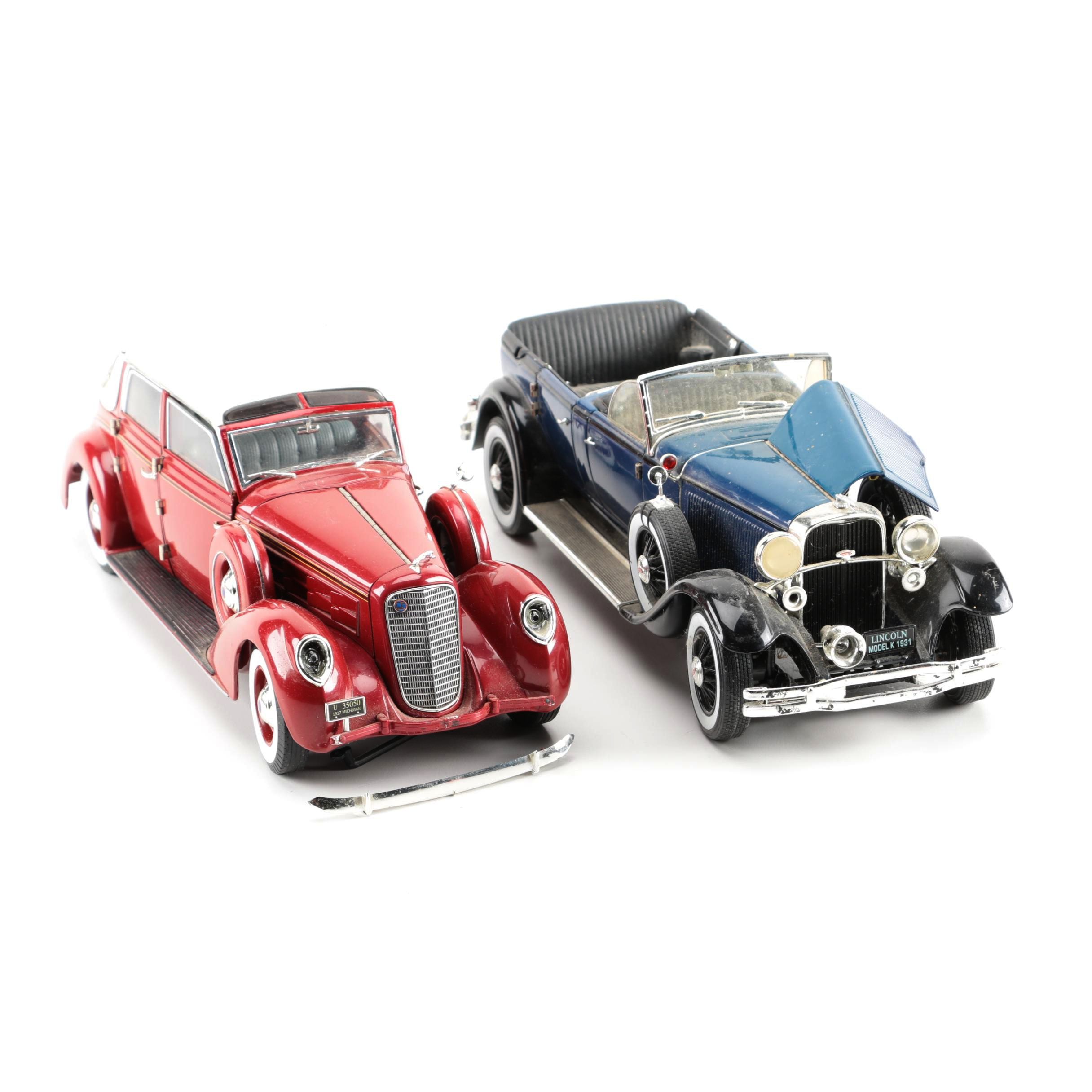 1:18 Scale Die-Cast Replica Classic Lincoln Cars