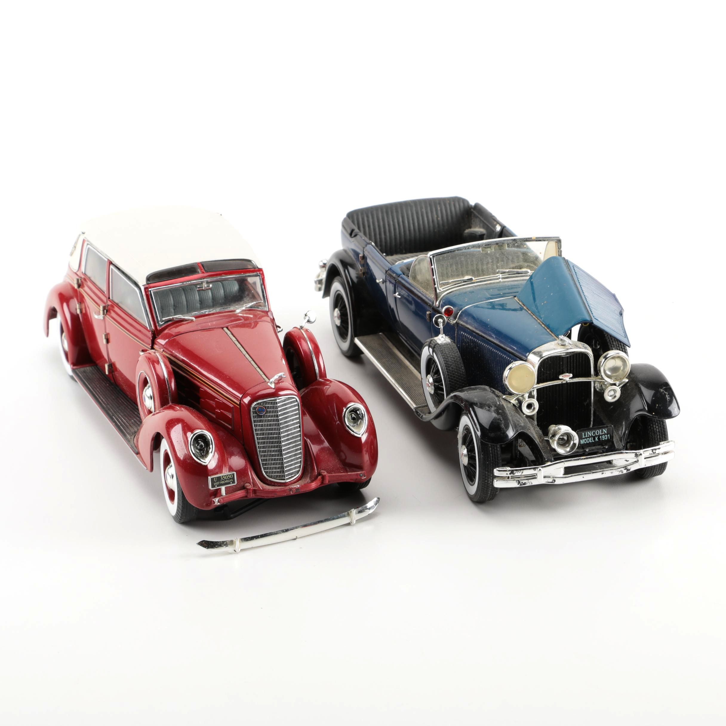 1:18 Scale Die-Cast Replica Classic Lincoln Cars