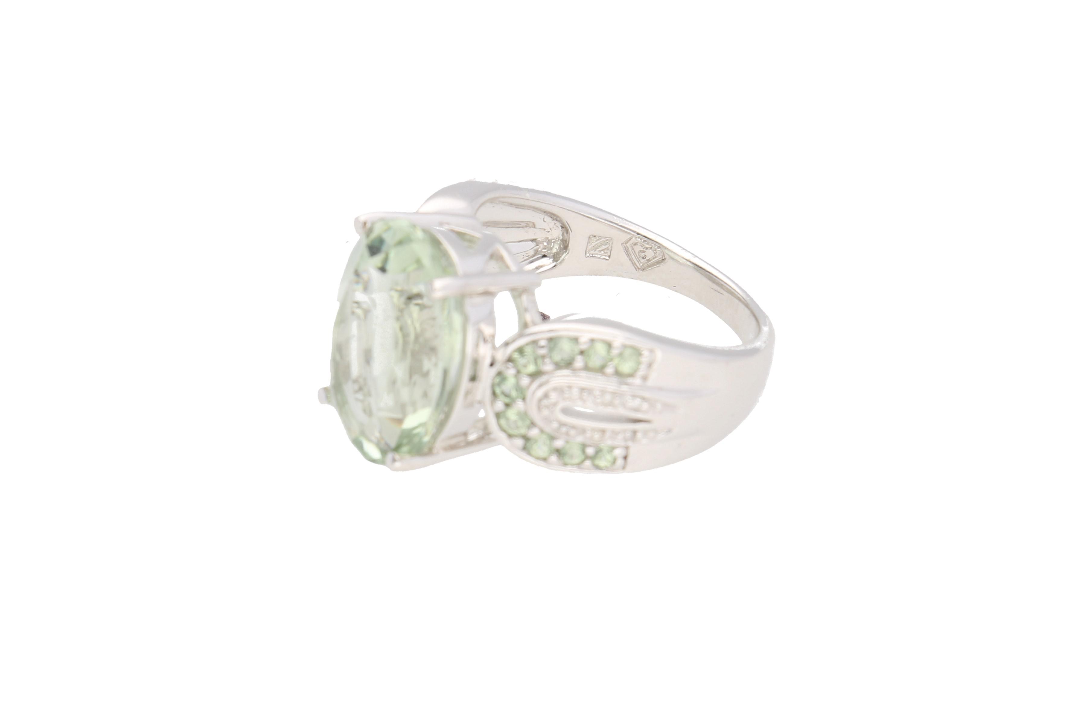 Sterling Silver Ring with Gemstones