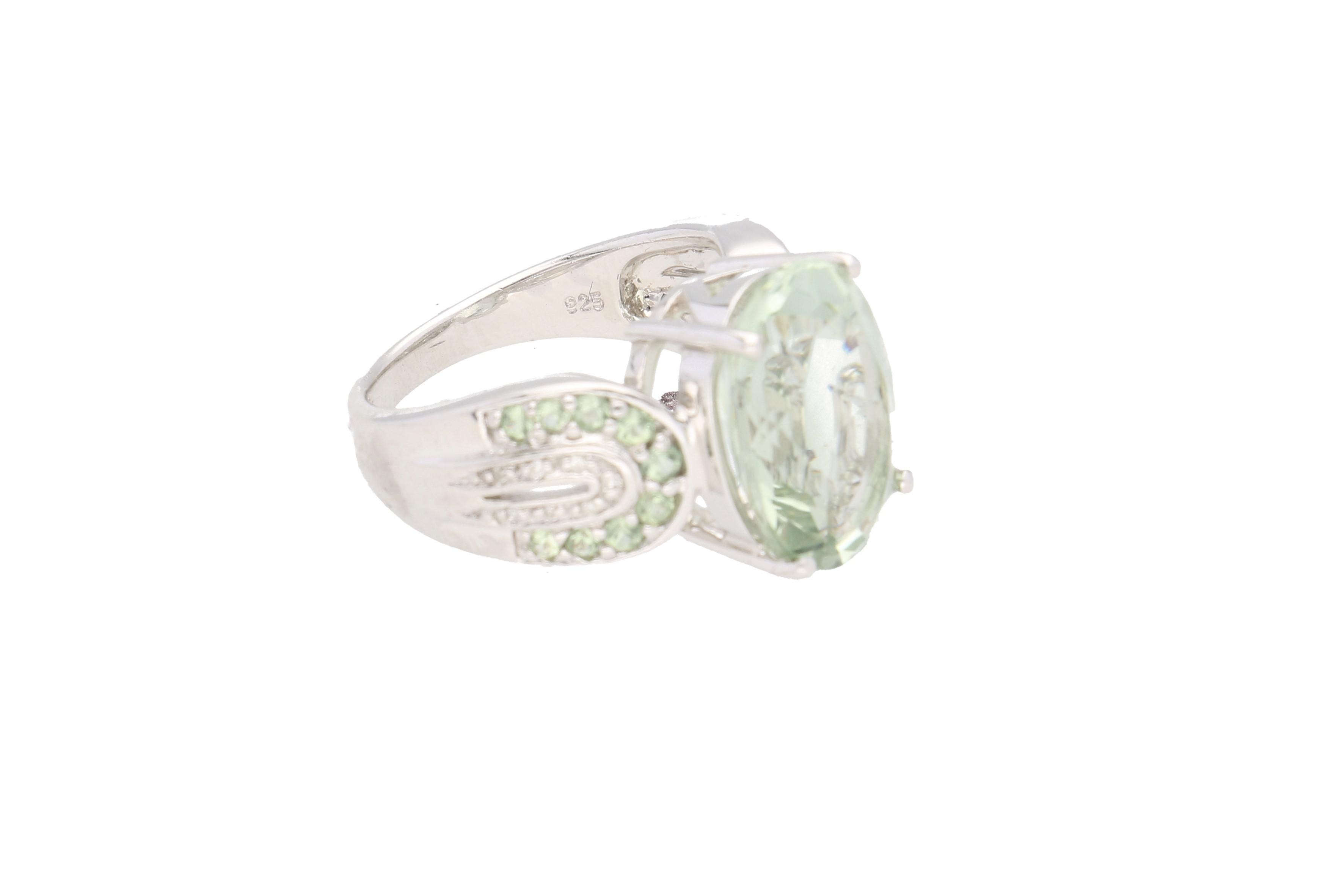 Sterling Silver Ring with Gemstones