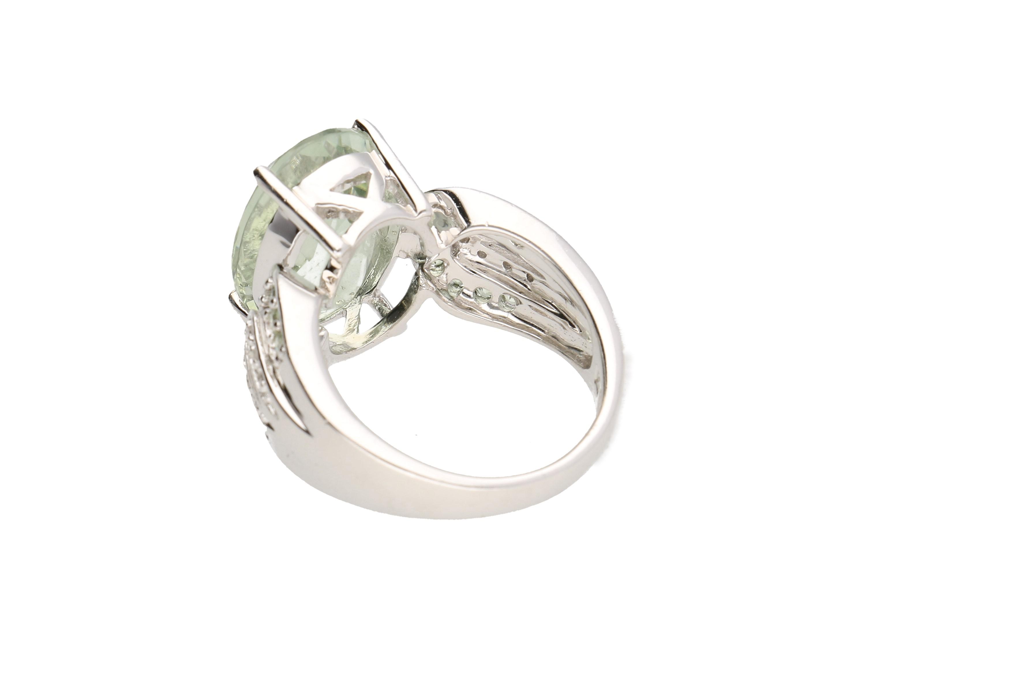 Sterling Silver Ring with Gemstones