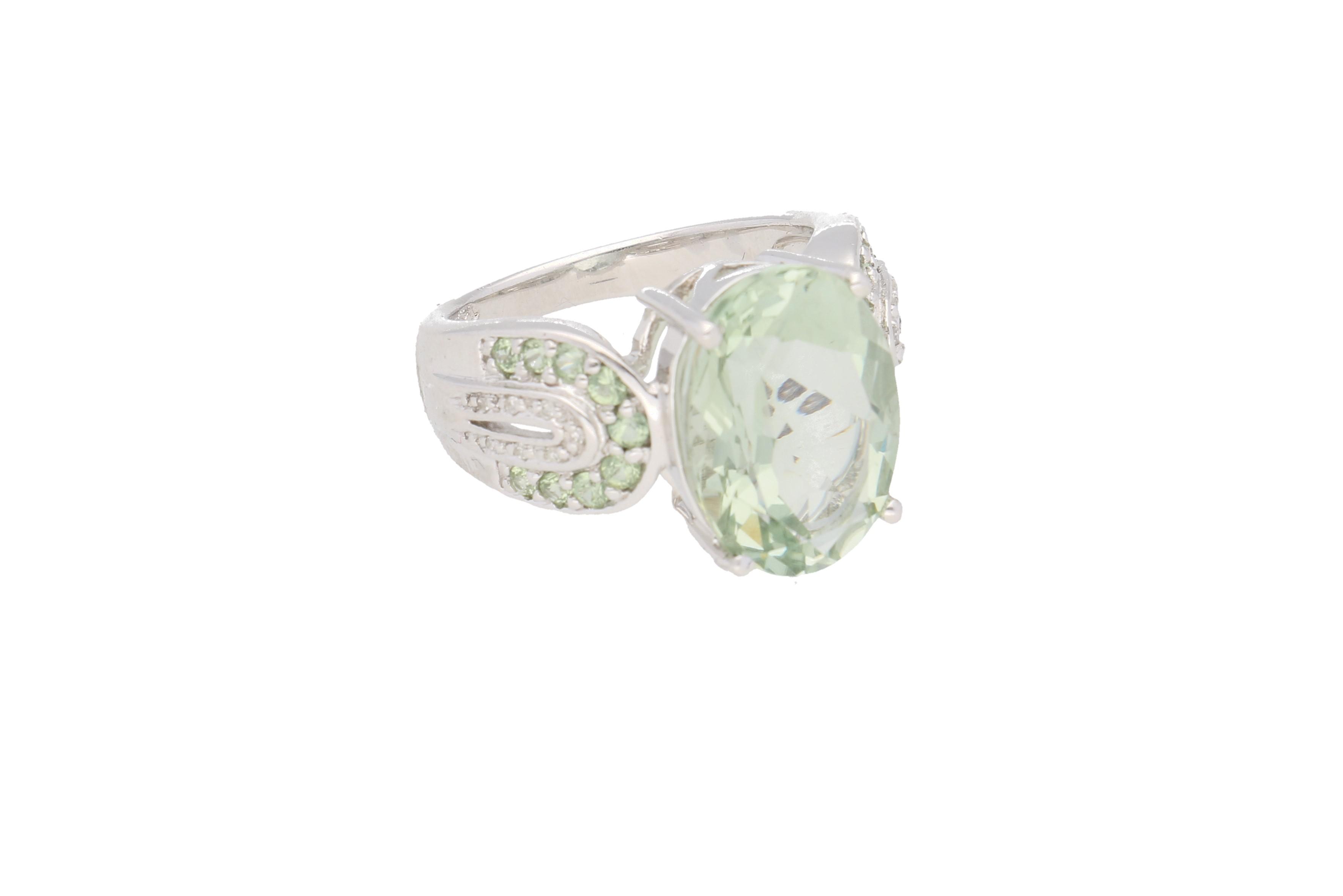 Sterling Silver Ring with Gemstones