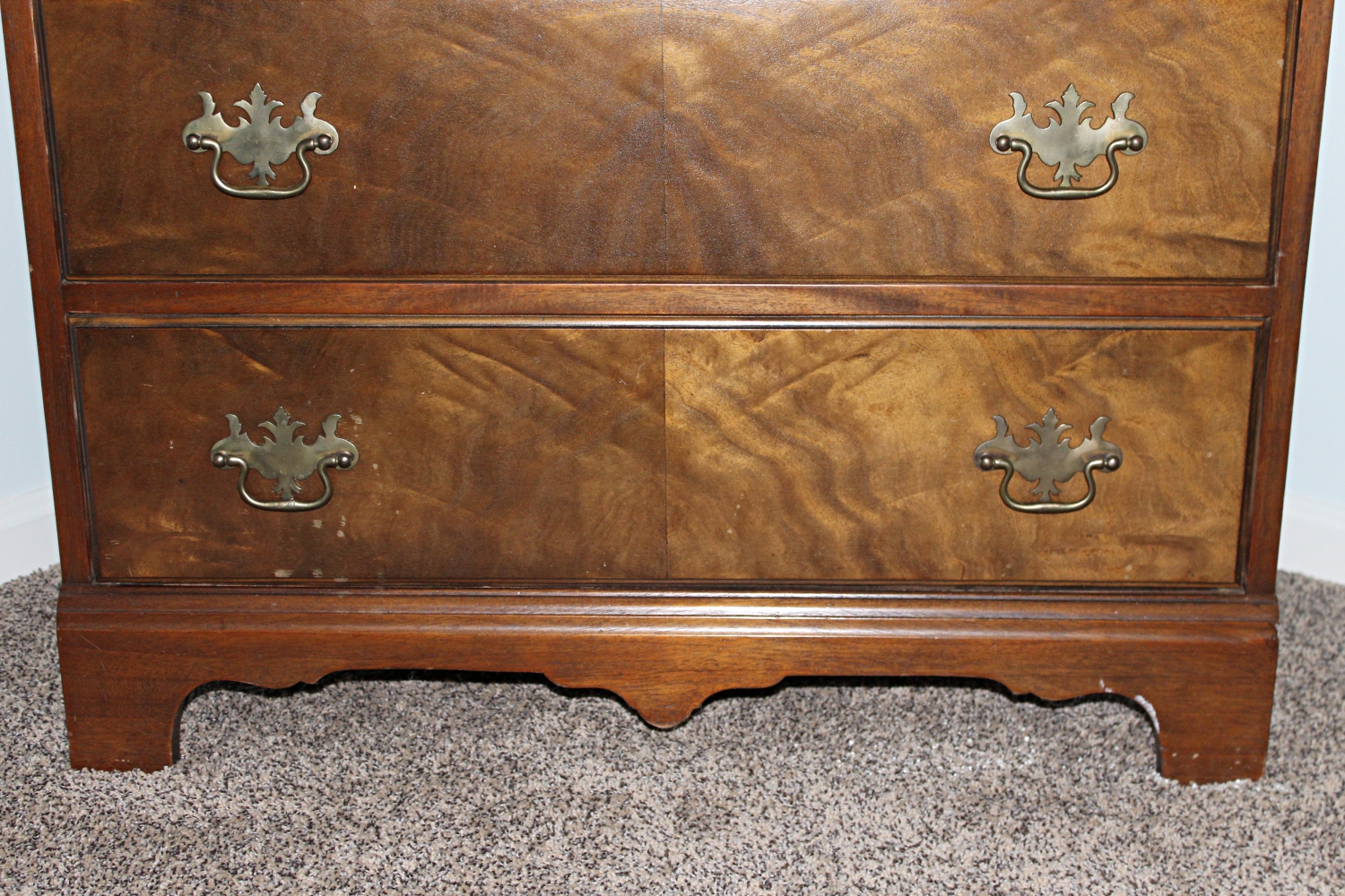 Vintage Chippendale Style Mahogany Secretary