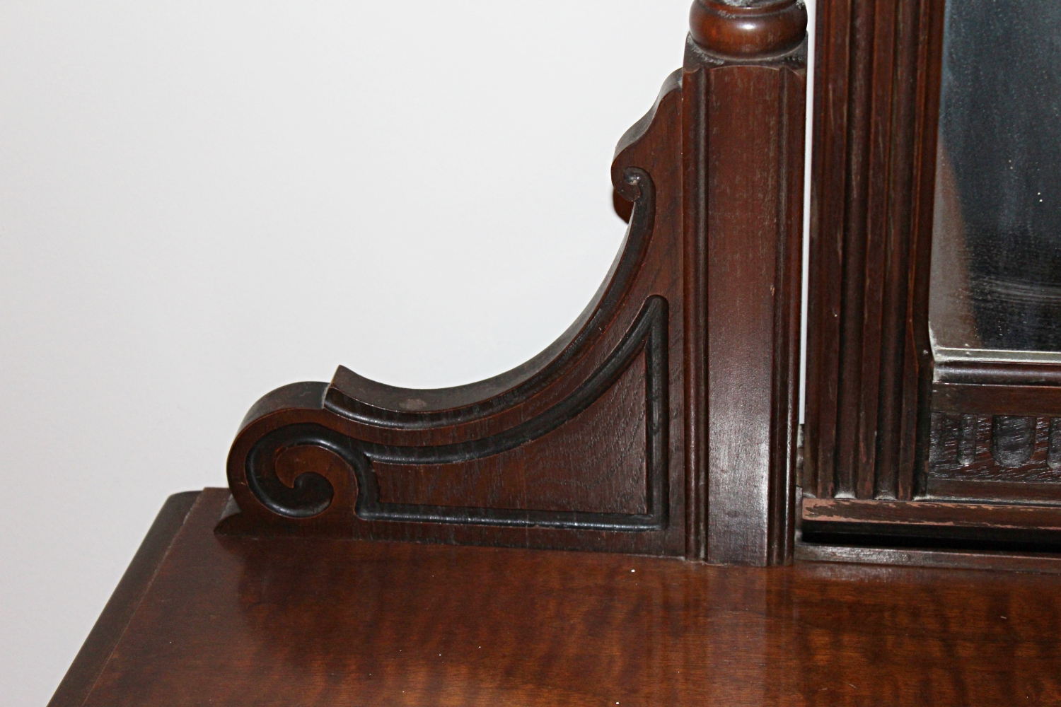 Antique Victorian Carved Vanity Desk