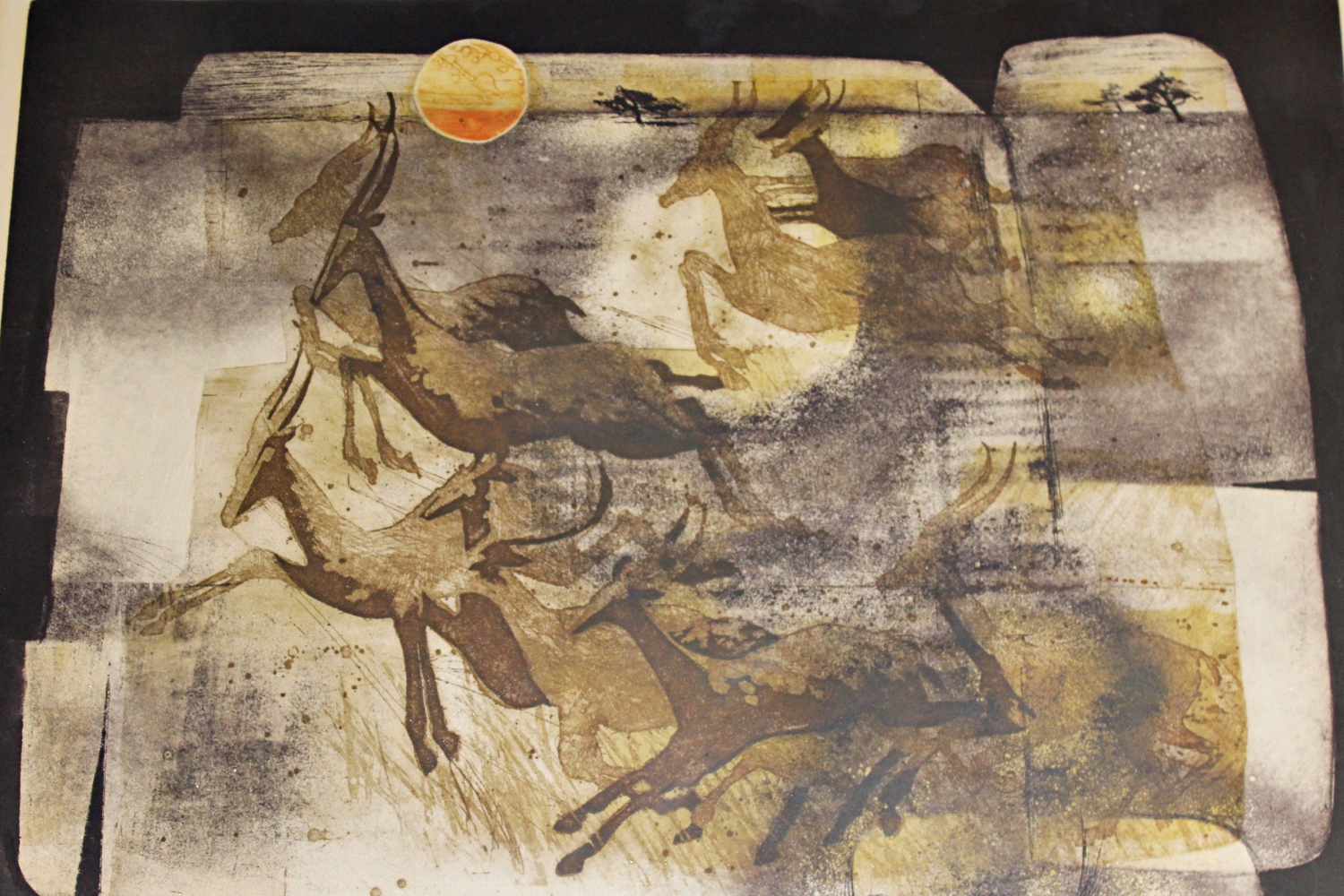 R.S. Riddick Limited Edition Etching "And Beasts of the Field"