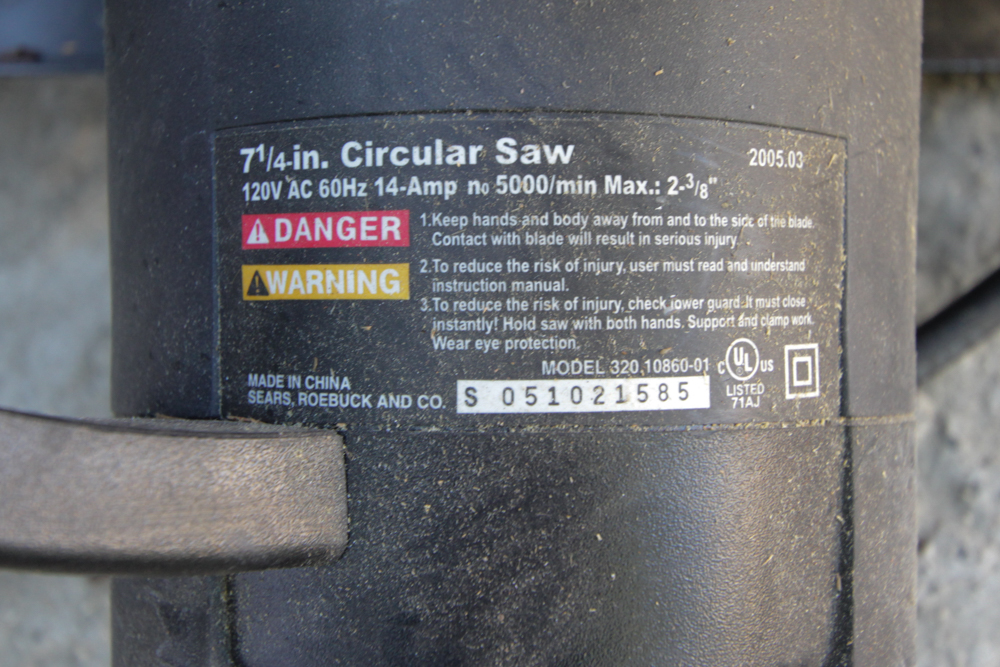 Craftsman 7 1/4" Circular Saw with Laser Trac