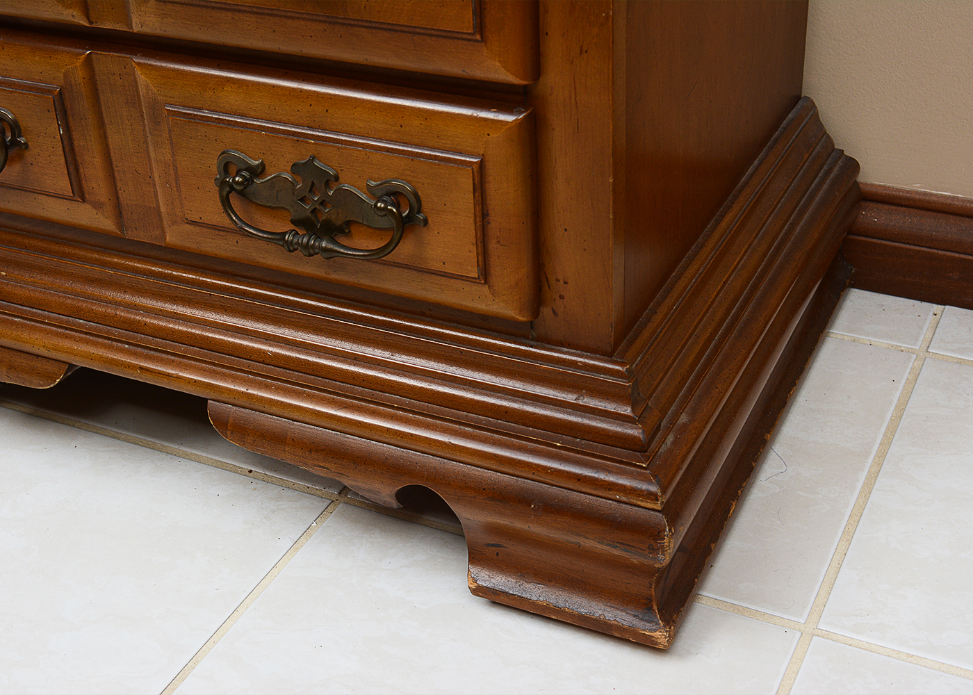 Vintage Chippendale Style Nightstand