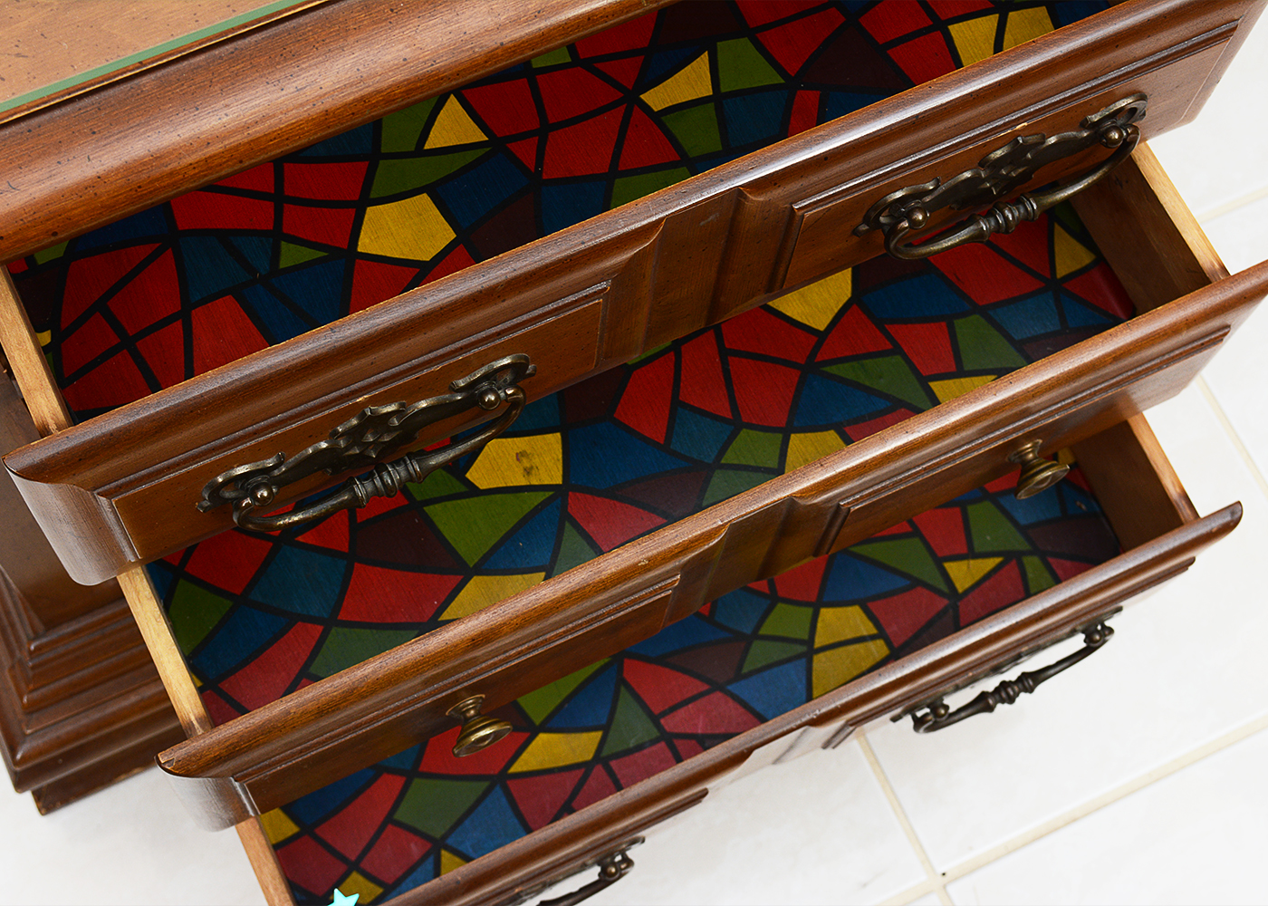 Vintage Chippendale Style Nightstand