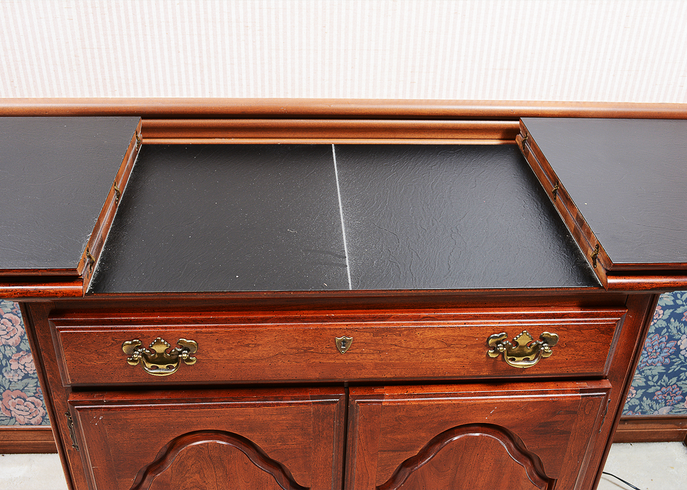 Flip Top Cherry Server Cabinet by American Drew