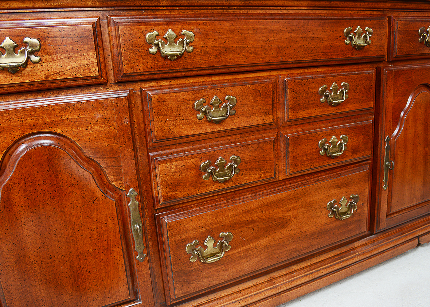 Chippendale Style Cherry China Cabinet by American Drew