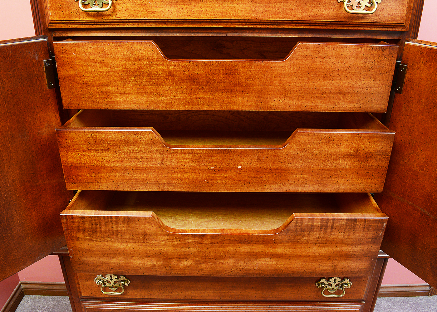 Vintage Chippendale Style Highboy by Sumter Cabinet Company