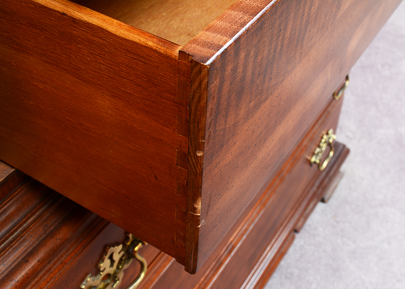 Vintage Chippendale Style Highboy by Sumter Cabinet Company