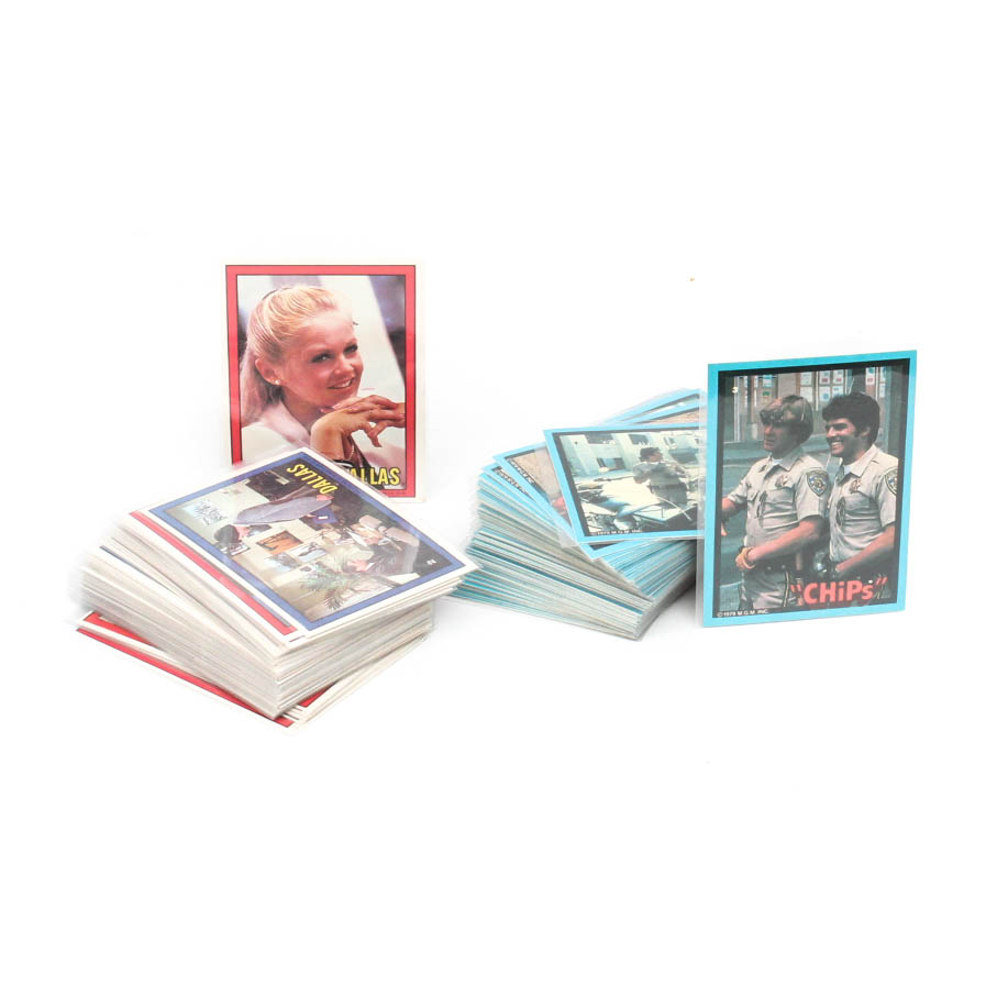 Vintage "Dallas" and "CHiPs" Donruss Trading Cards