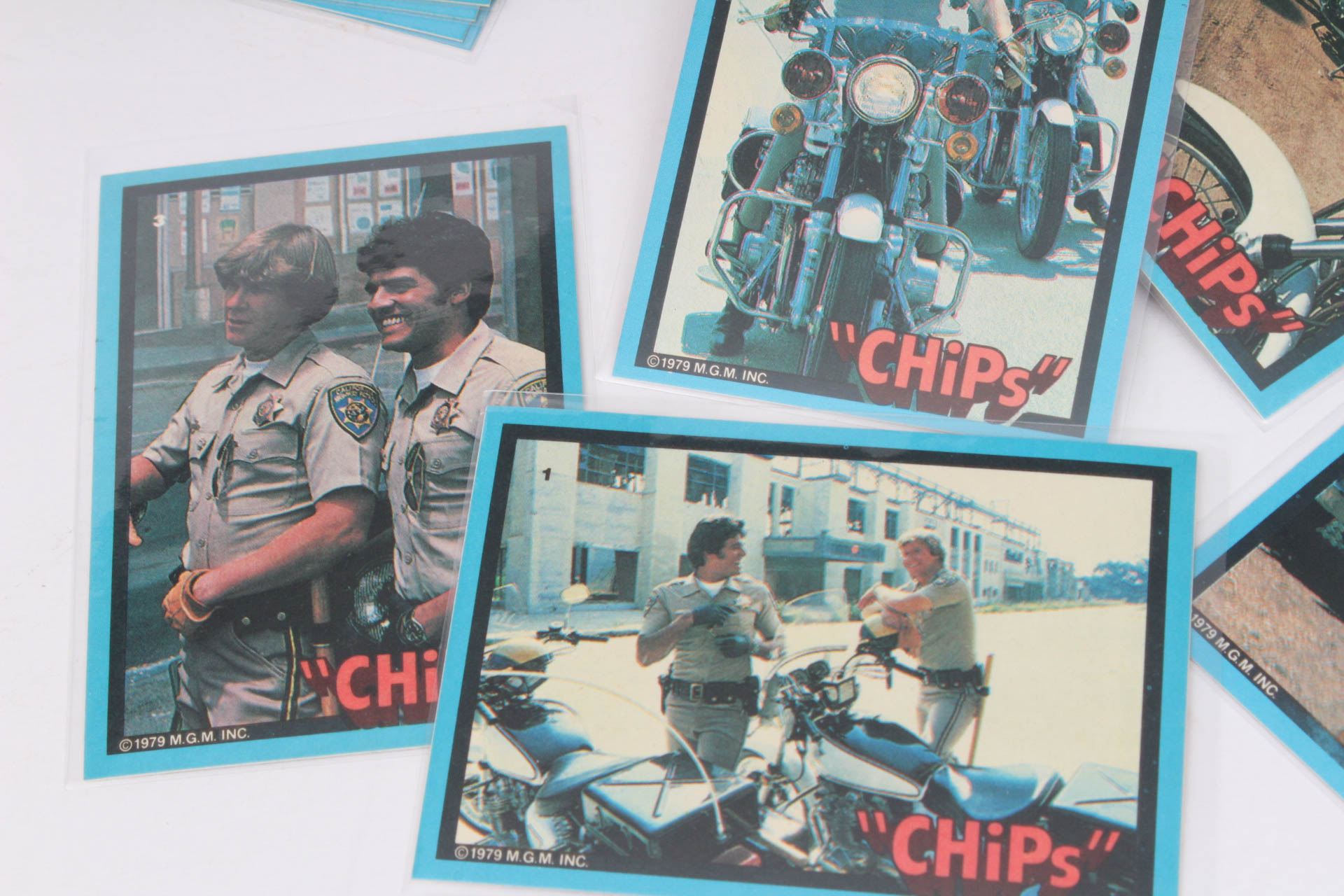 Vintage "Dallas" and "CHiPs" Donruss Trading Cards