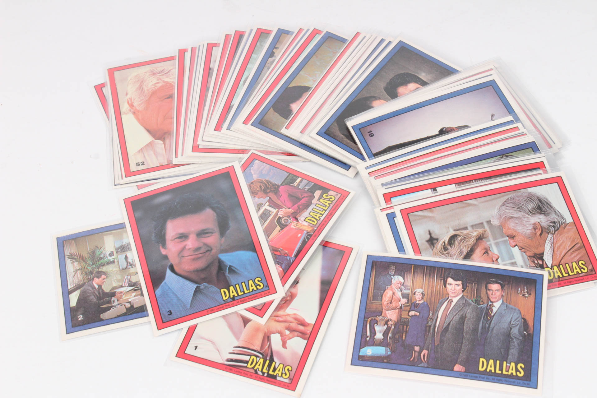 Vintage "Dallas" and "CHiPs" Donruss Trading Cards