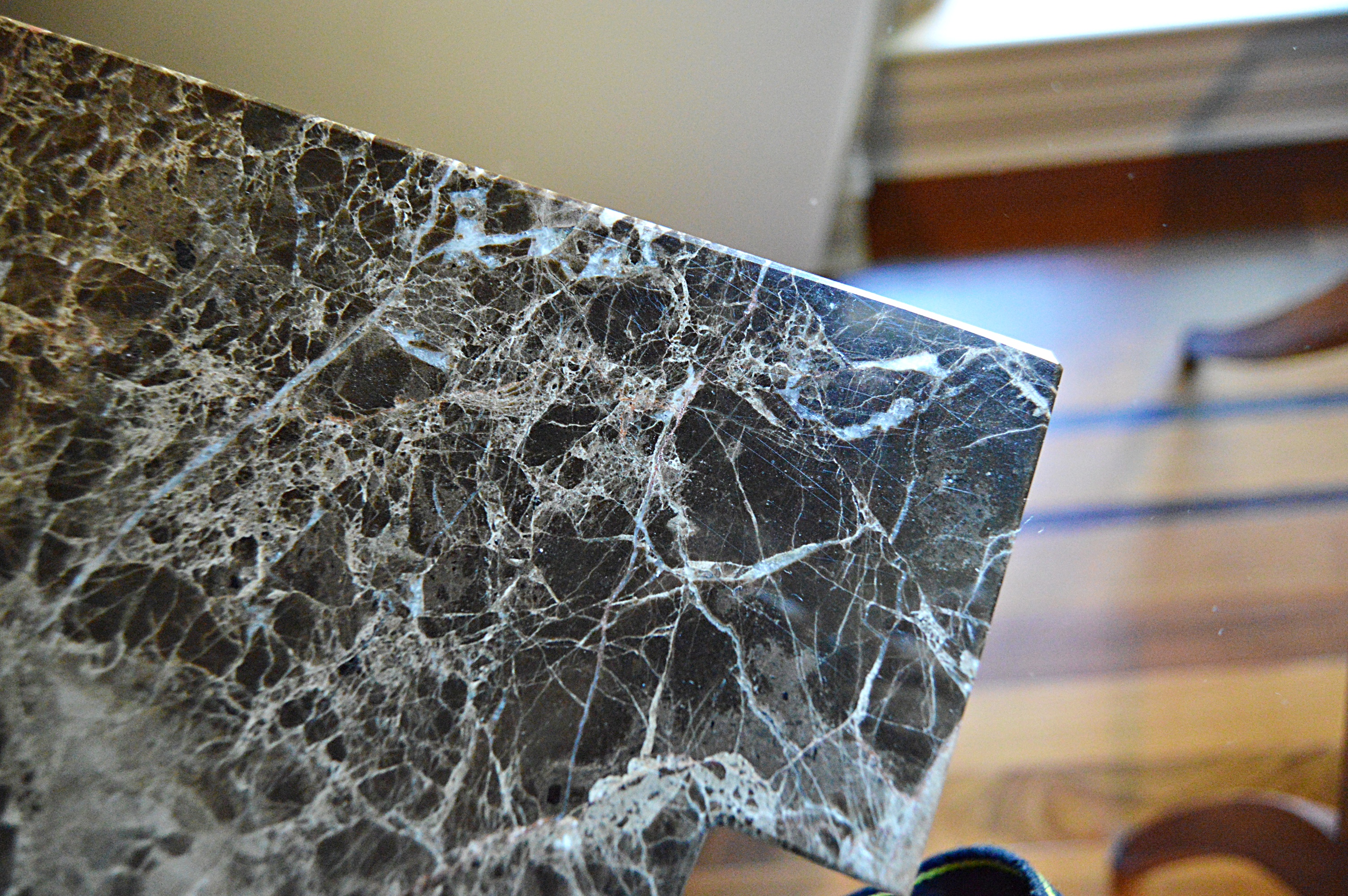 Henredon Regency Style Demilune Sideboard Cabinet with Marble Top