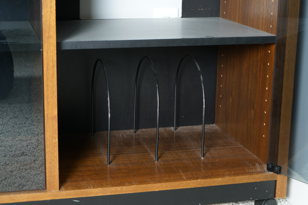 Media Cabinet With Smoked Glass Doors